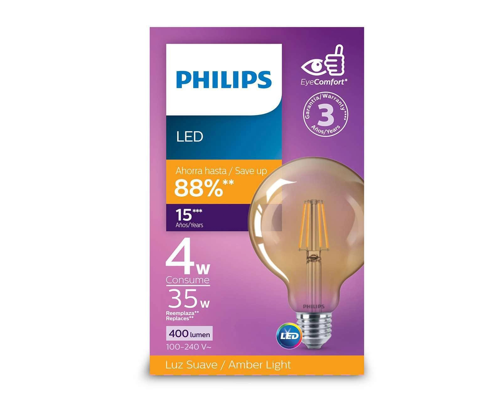 Foto 2 pulgar | Foto 1 | Foco LED Philips 4 W Luz Cálida
