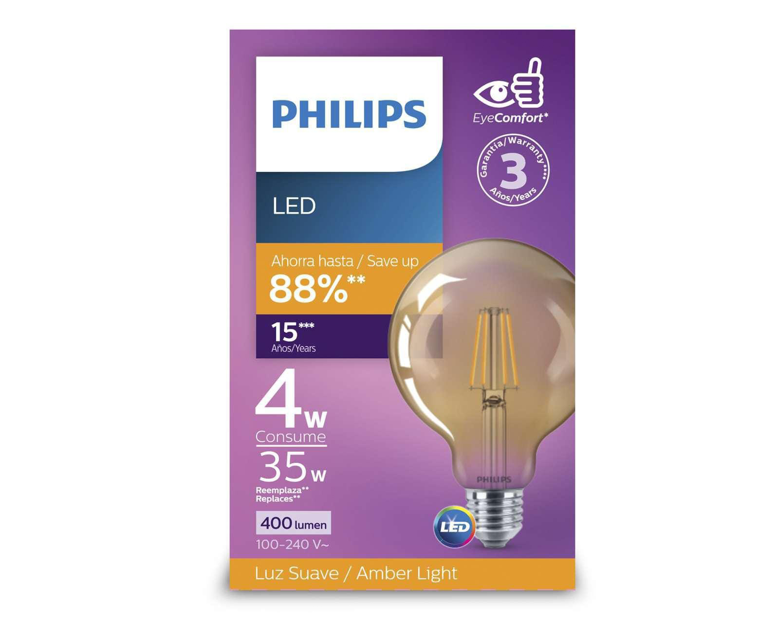 Foto 5 pulgar | Foto 4 | Foco LED Philips 4 W Luz Cálida