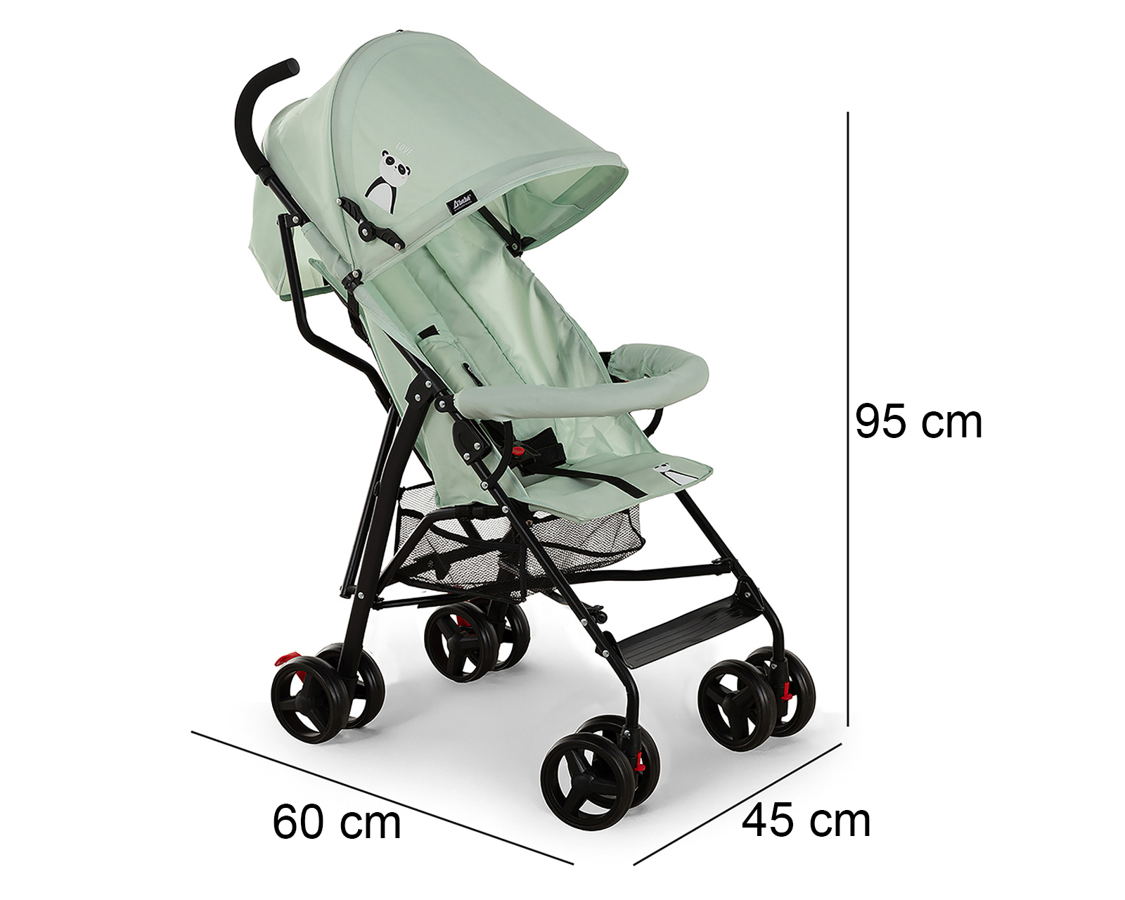 Foto 7 | Foto 7 | Carriola D'Bebé Panda Verde