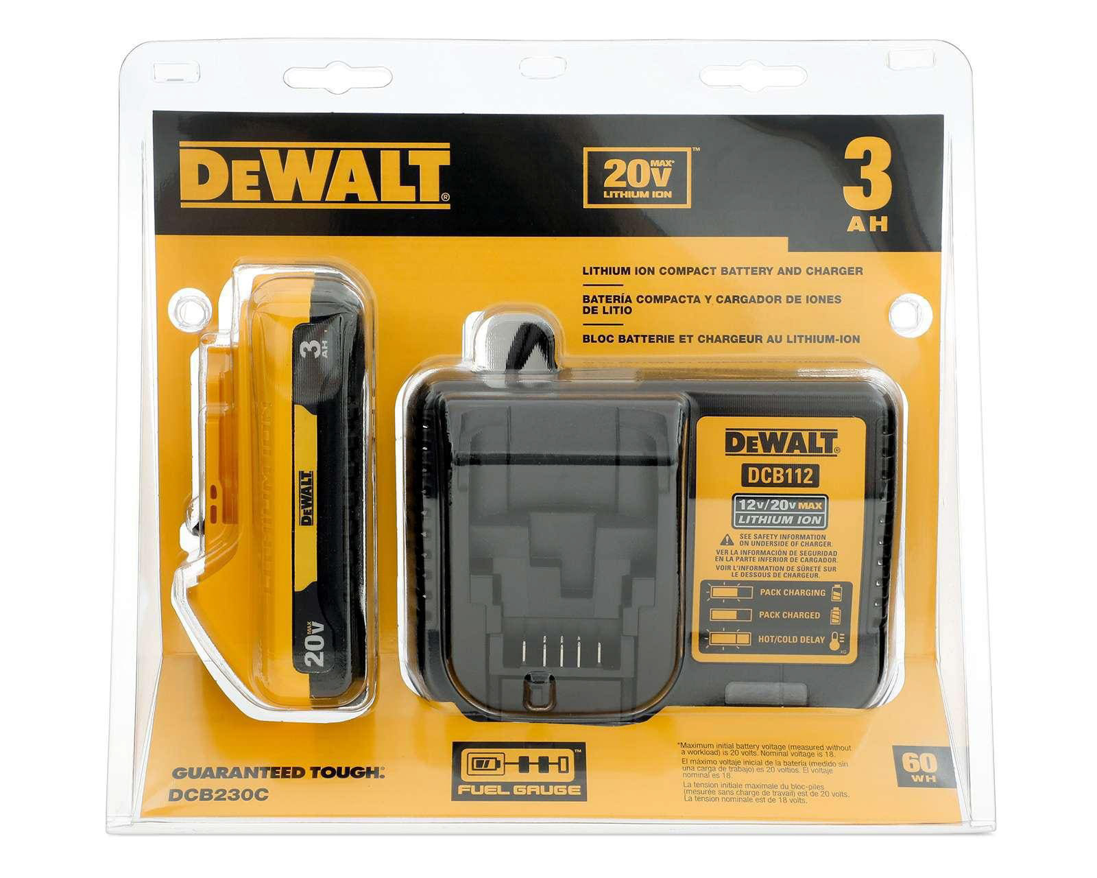 Foto 2 pulgar | Foto 1 | Batería y Cargador DeWalt DCB230C 20V XR Max 3