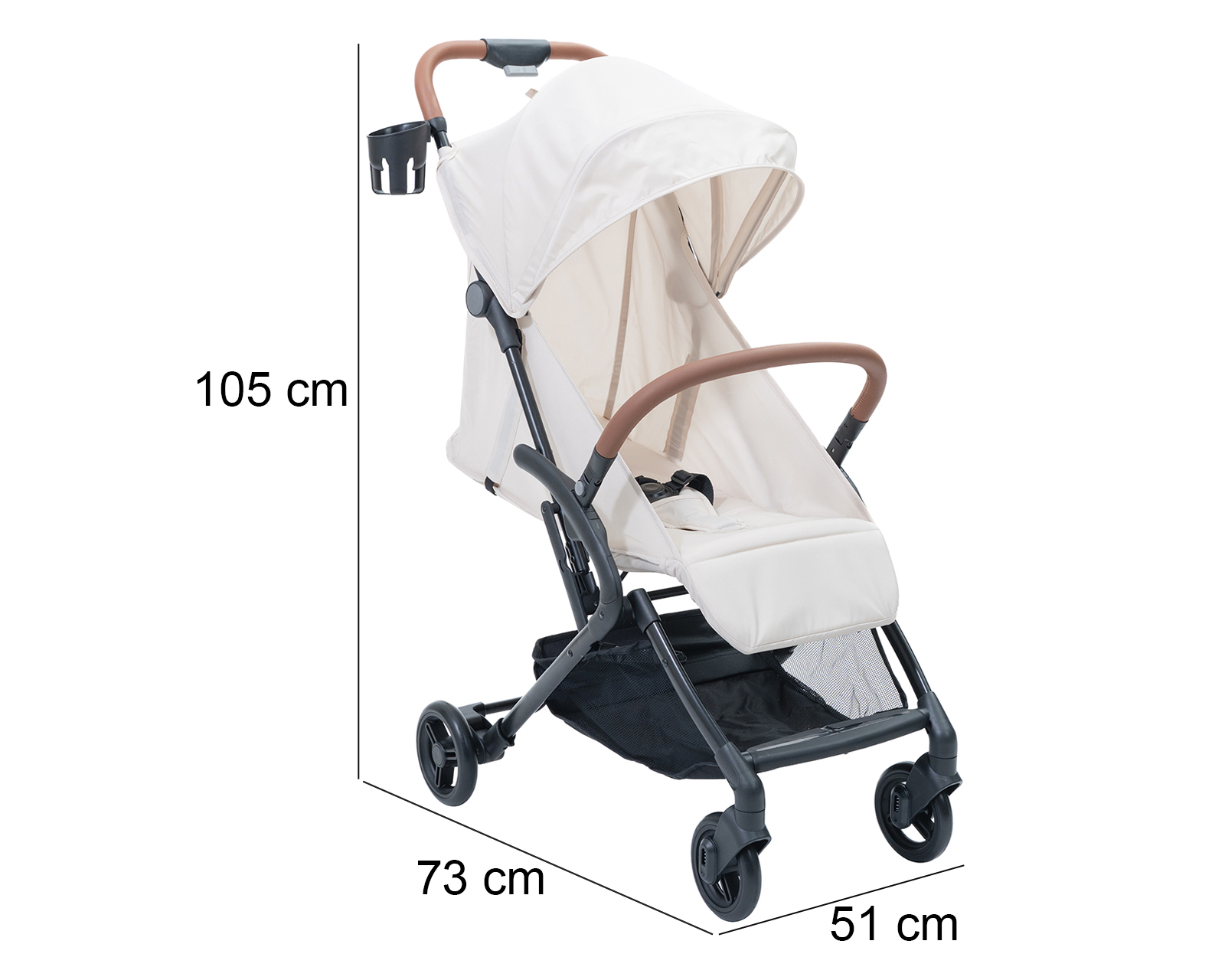 Foto 6 pulgar | Foto 5 | Carriola Prinsel Beige