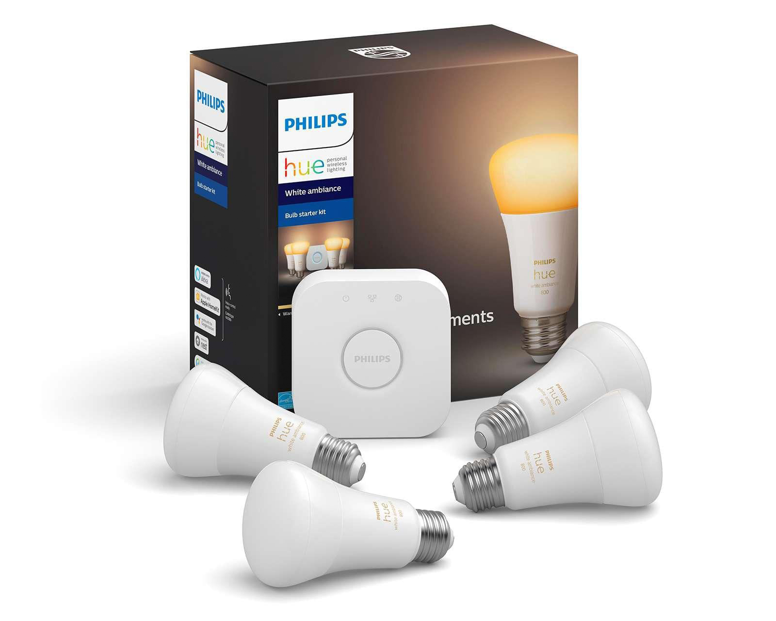 Focos LED Philips Hue 7.5 W Luz Fría-Cálida 4 Piezas
