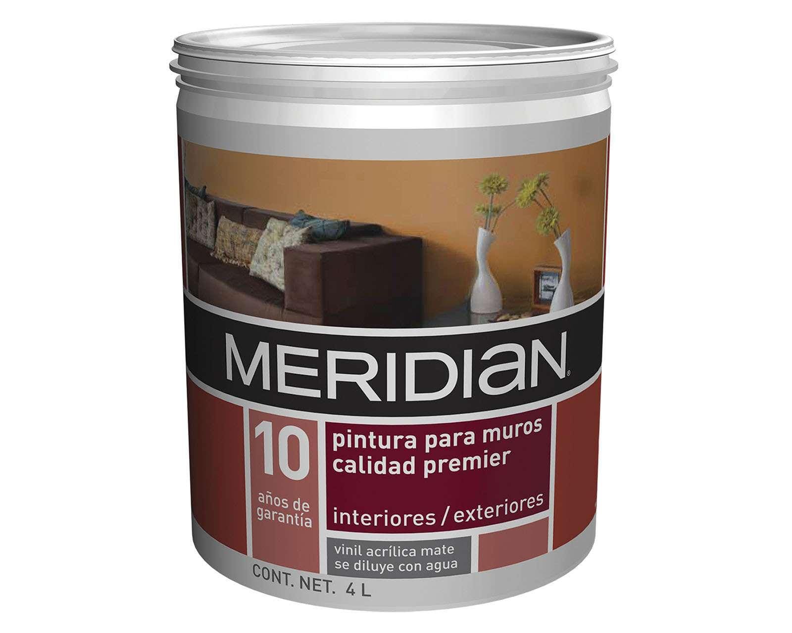 Pintura Vinil Acrílica Meridian Blanca 4 Litros