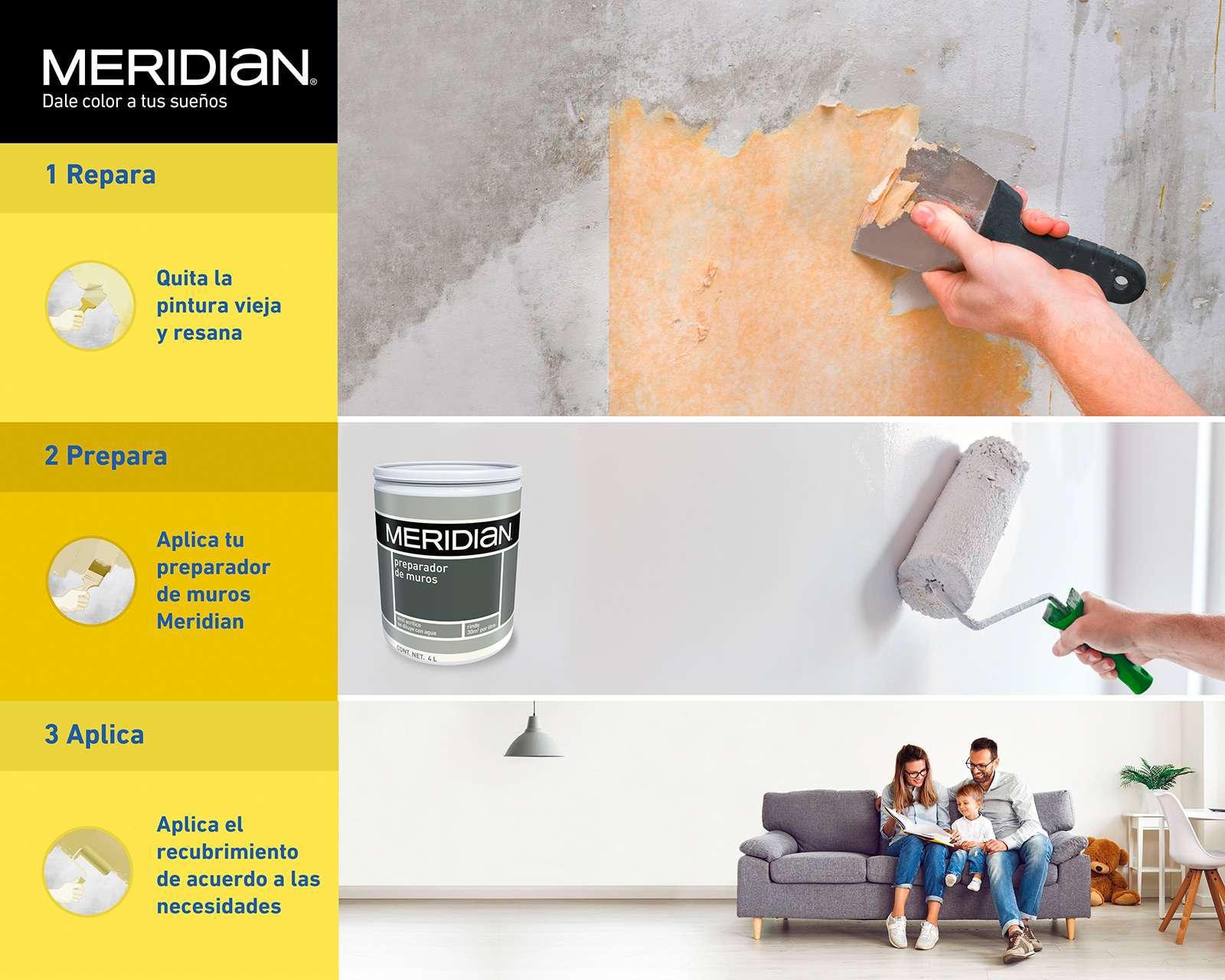 Foto 4 | Foto 4 | Pintura Vinil Acrílica Meridian Blanca 4 Litros