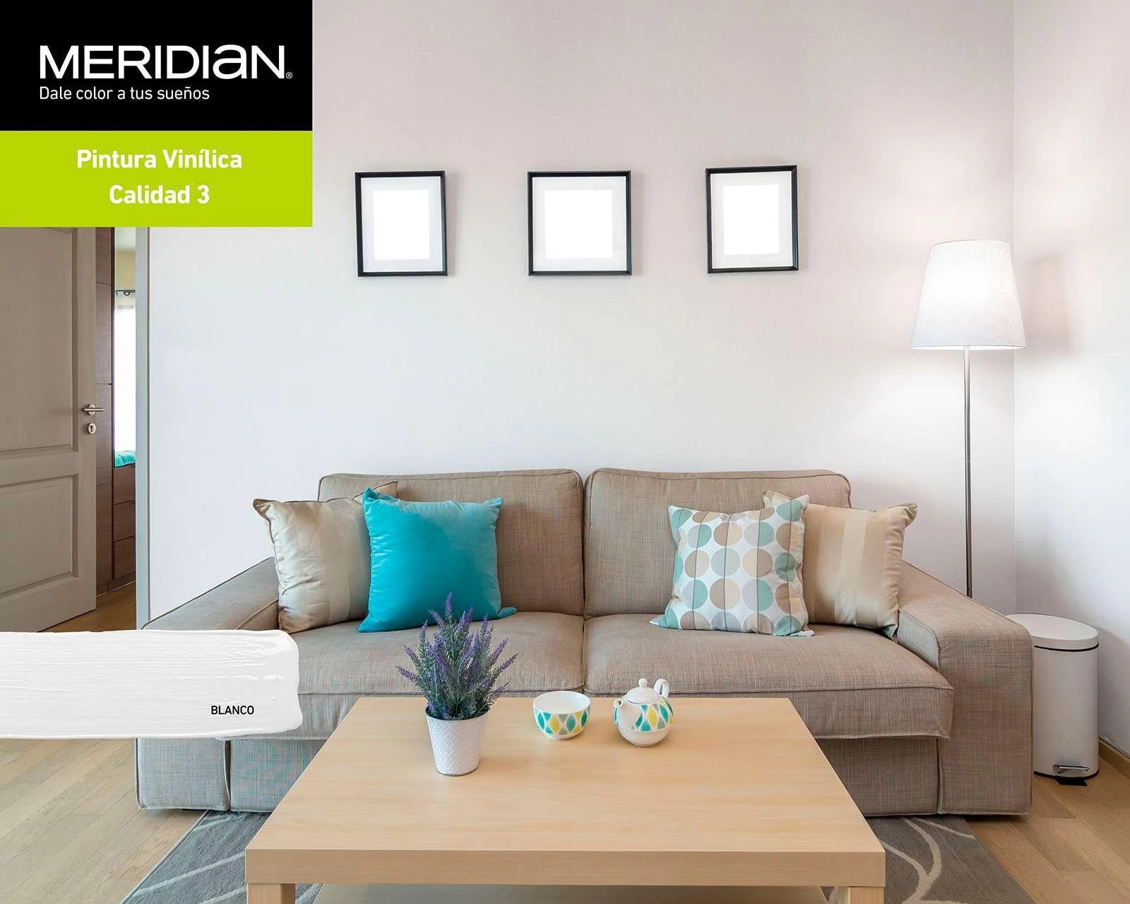 Foto 7 | Foto 7 | Pintura Vinil Acrílica Meridian Blanca 4 Litros
