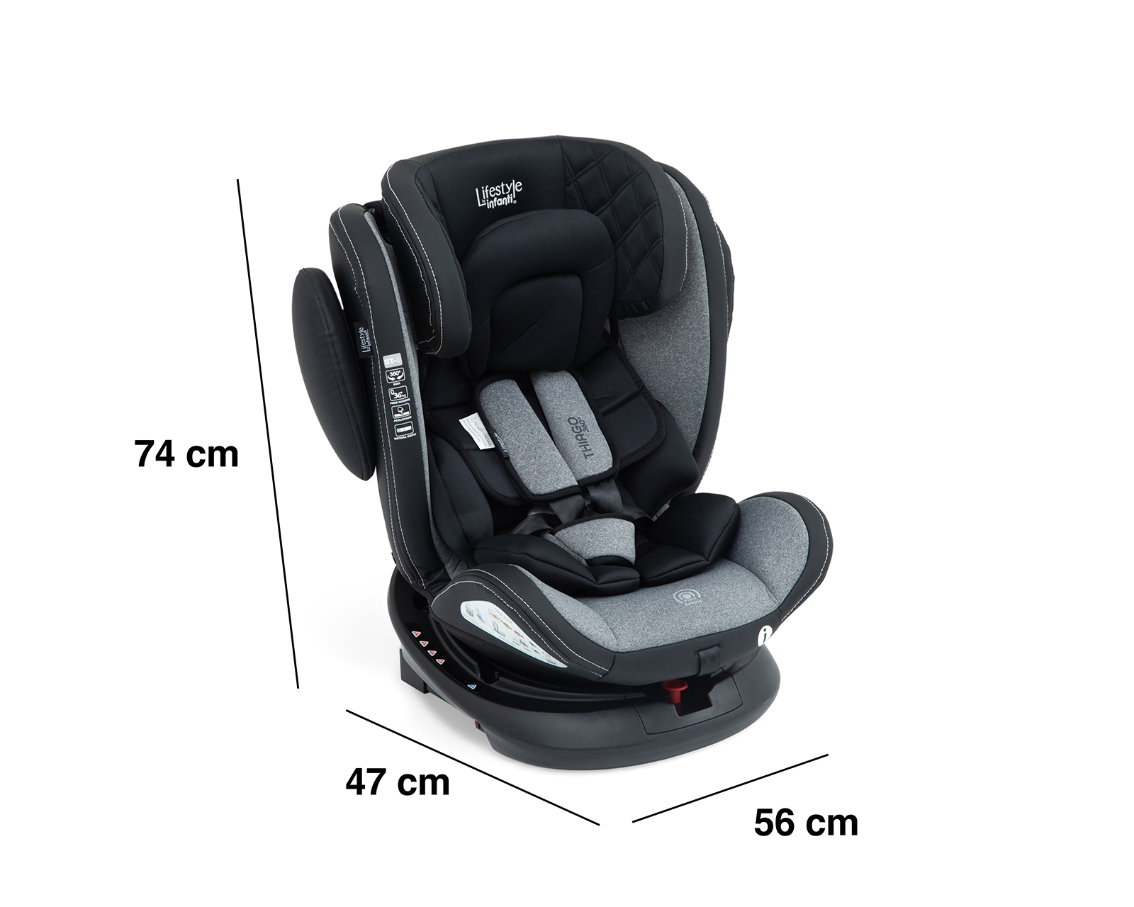 Foto 7 | Foto 7 | Autoasiento Infanti Thiago 360 FR01 Gris