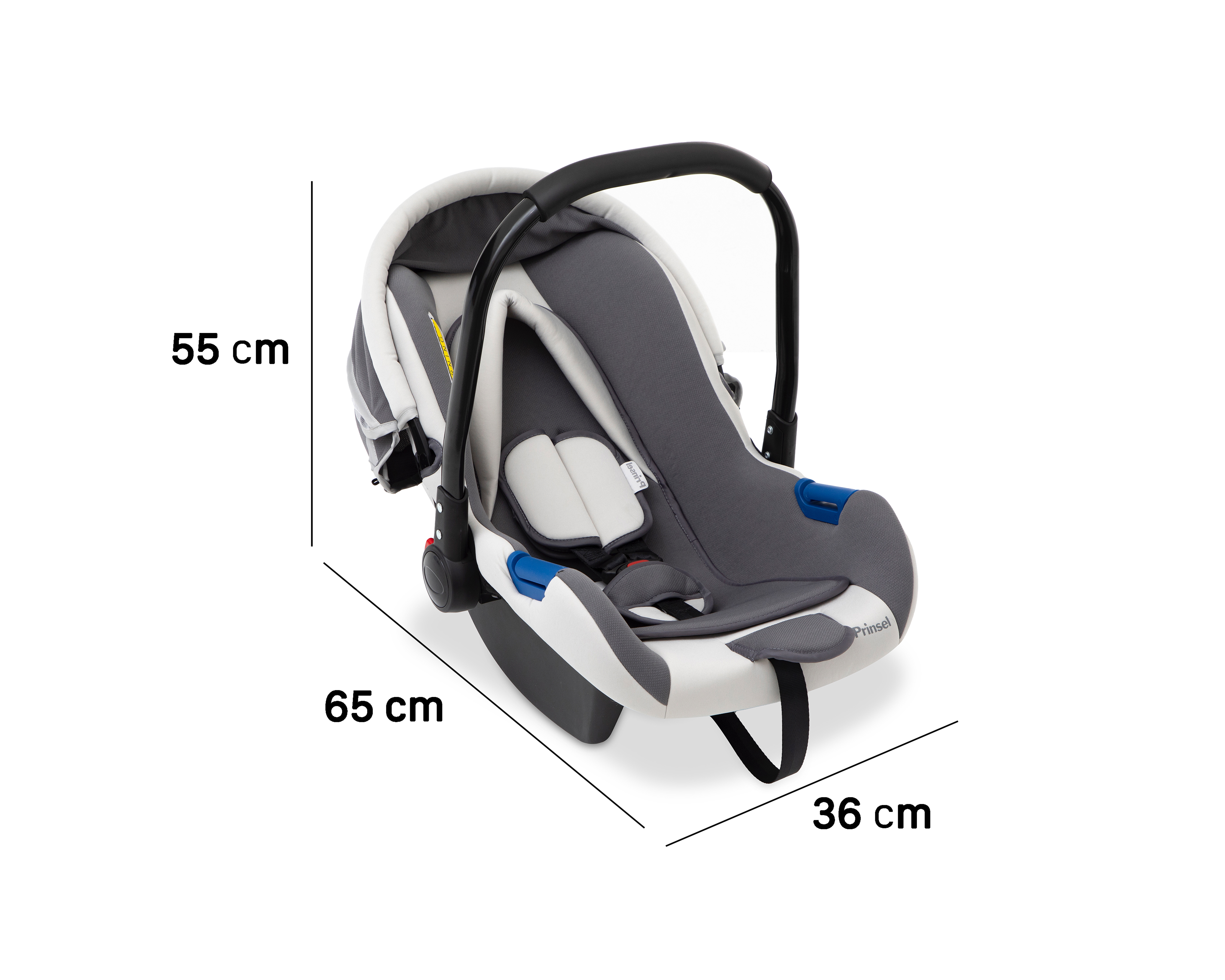 Foto 6 pulgar | Foto 5 | Portabebé Prinsel Basic Black Grey con Mosquitero