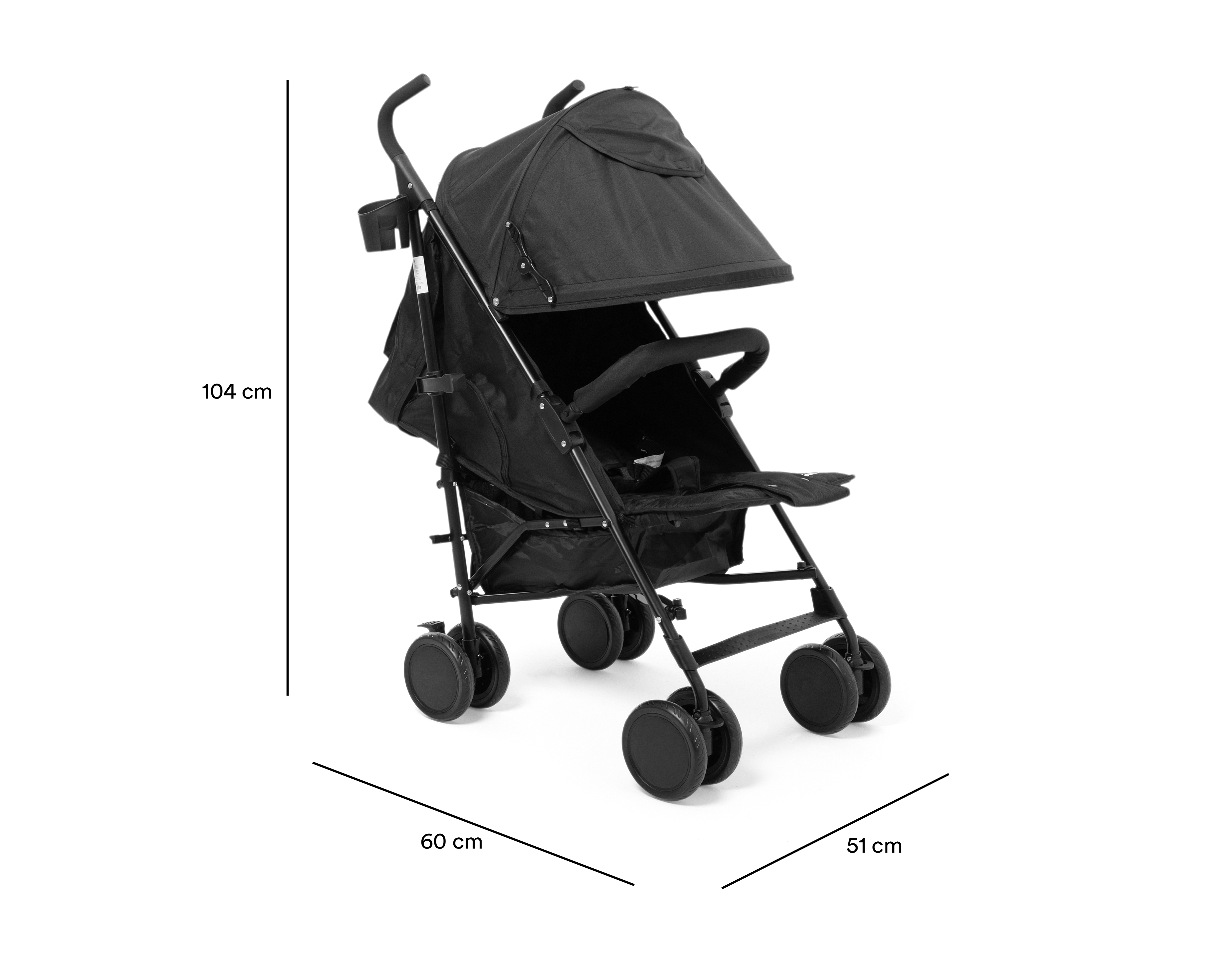 Foto 7 | Foto 7 | Carriola Baby Colors Benito Plegable Negra