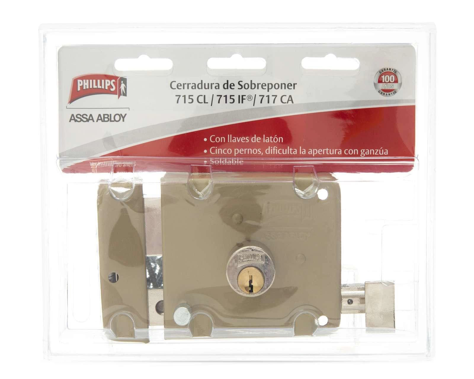 Foto 4 | Foto 4 | Cerradura de Sobreponer Phillips para Puerta Principal