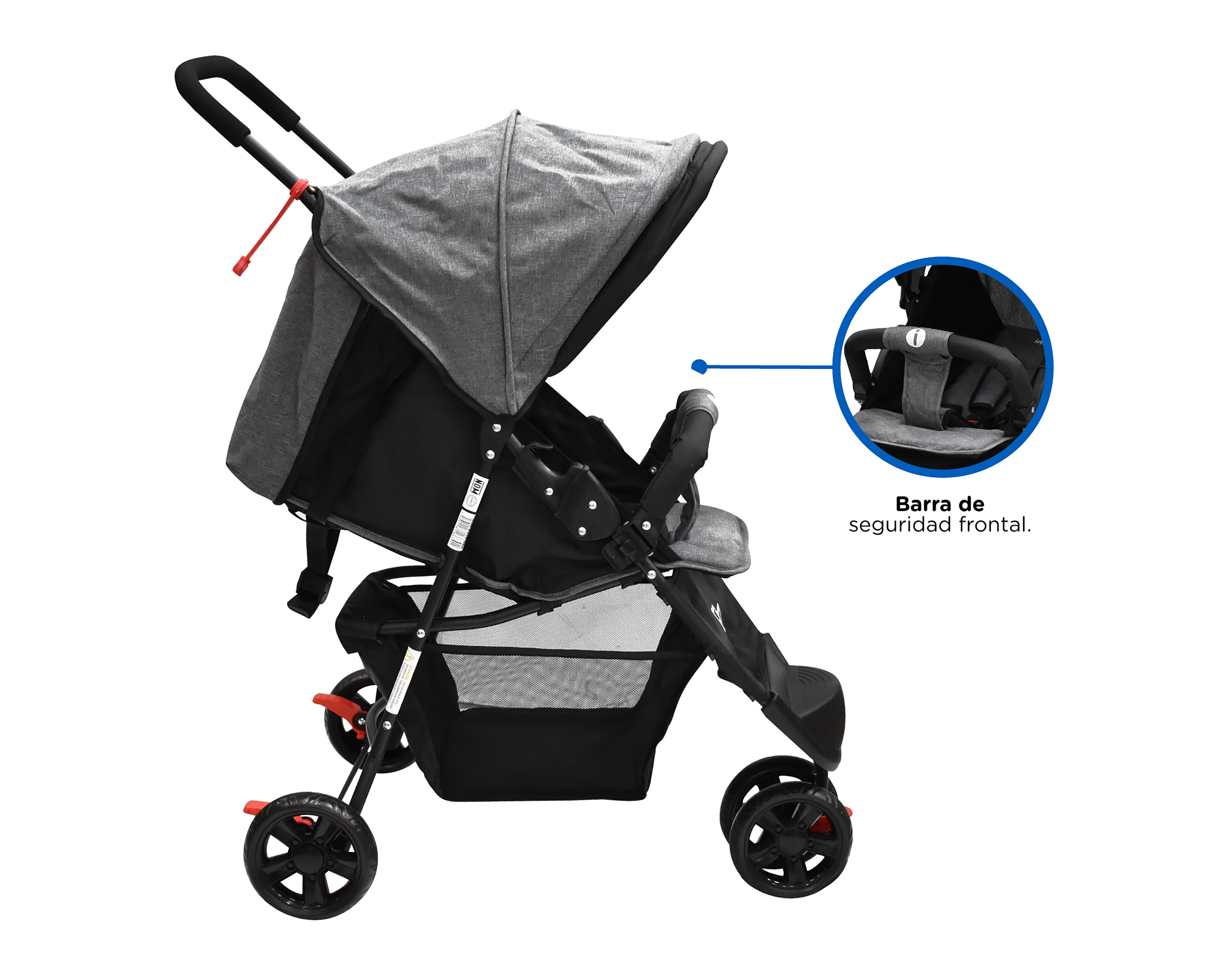 Foto 4 pulgar | Foto 3 | Carriola Infanti Jogger Plegable Gris