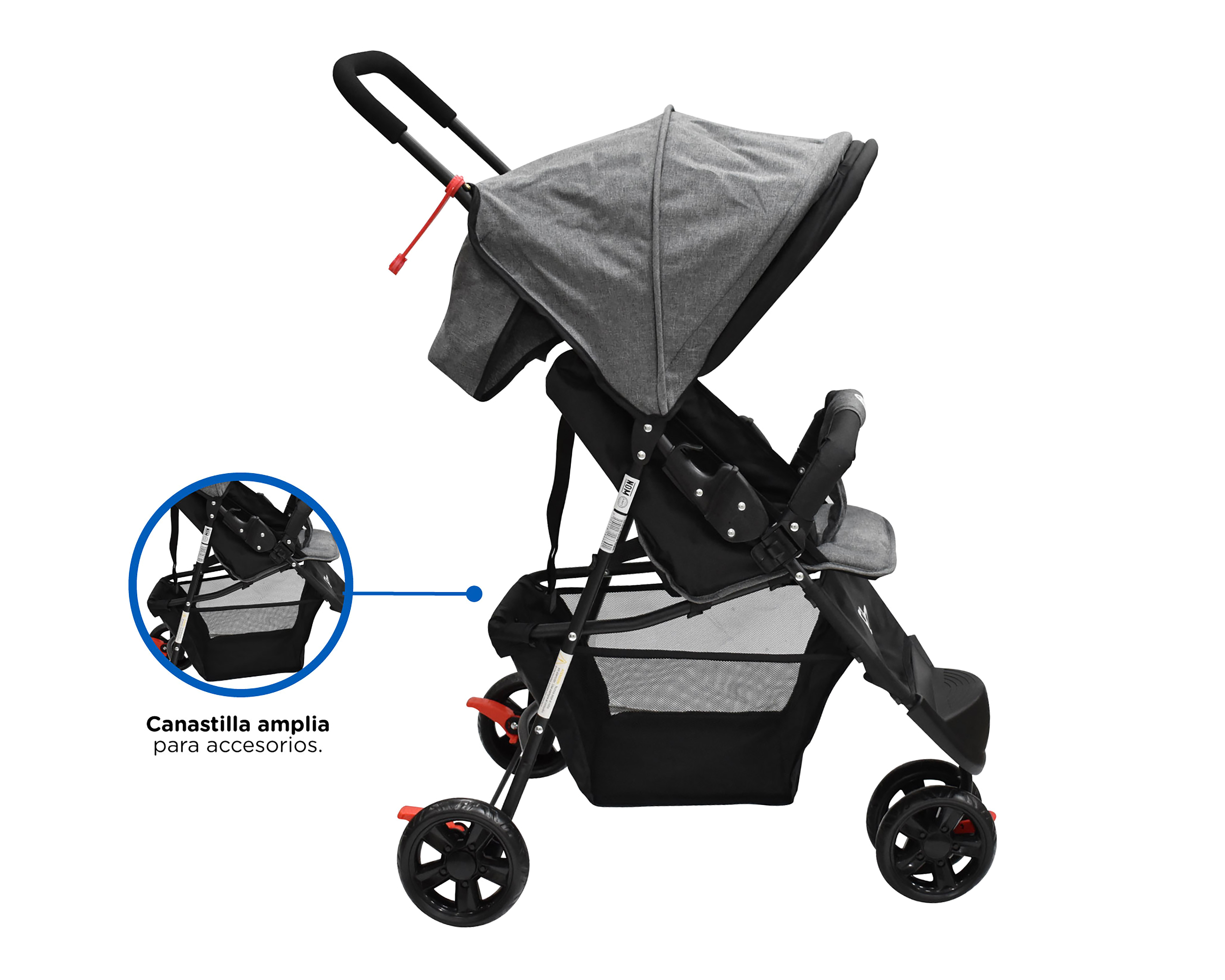 Foto 5 pulgar | Foto 4 | Carriola Infanti Jogger Plegable Gris