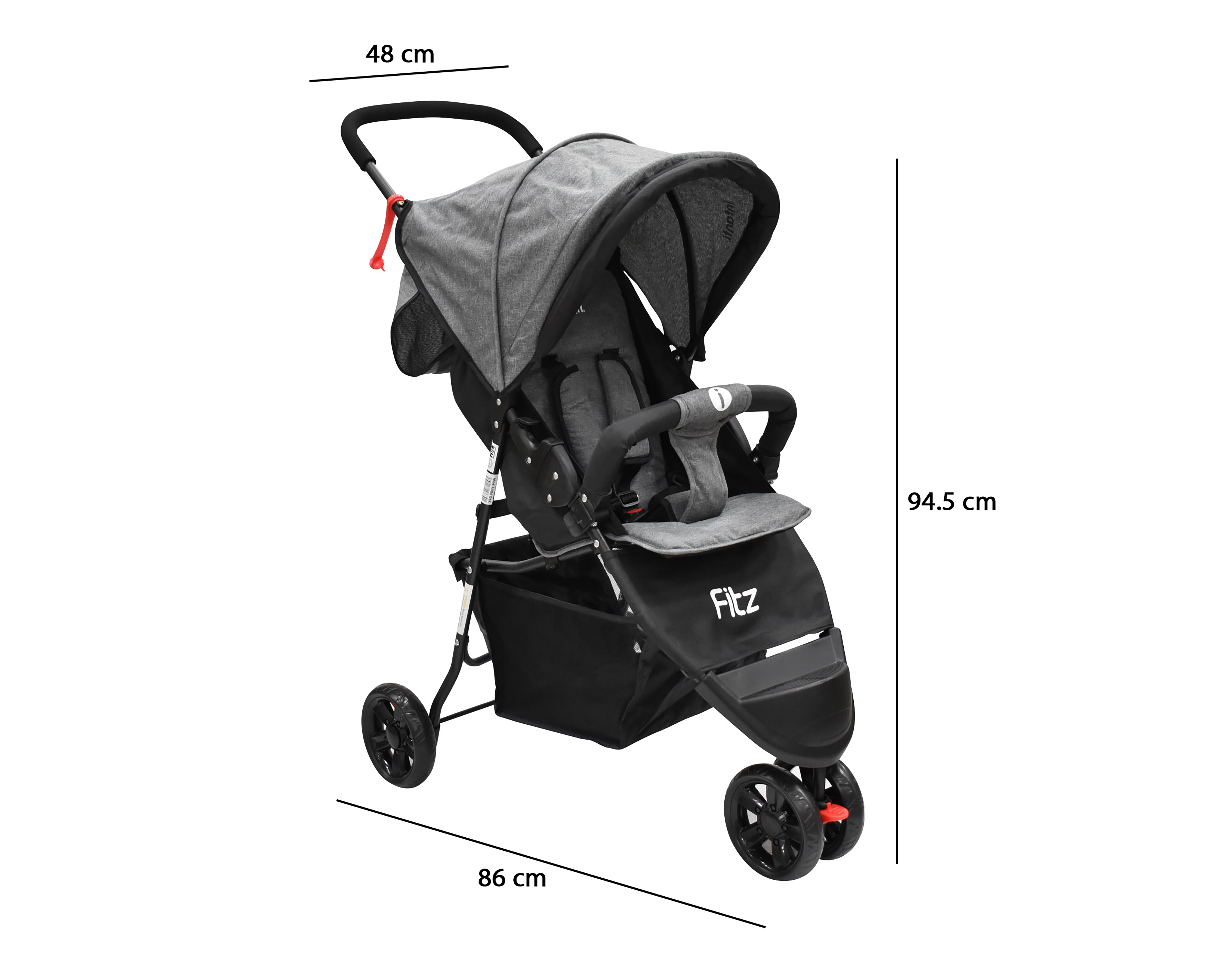 Foto 5 | Foto 5 | Carriola Infanti Jogger Plegable Gris