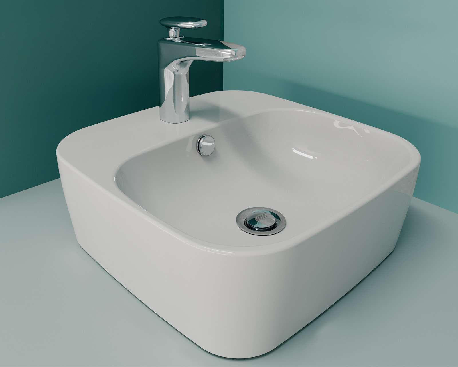 Foto 3 pulgar | Foto 2 | Lavabo Helvex Santorini 1