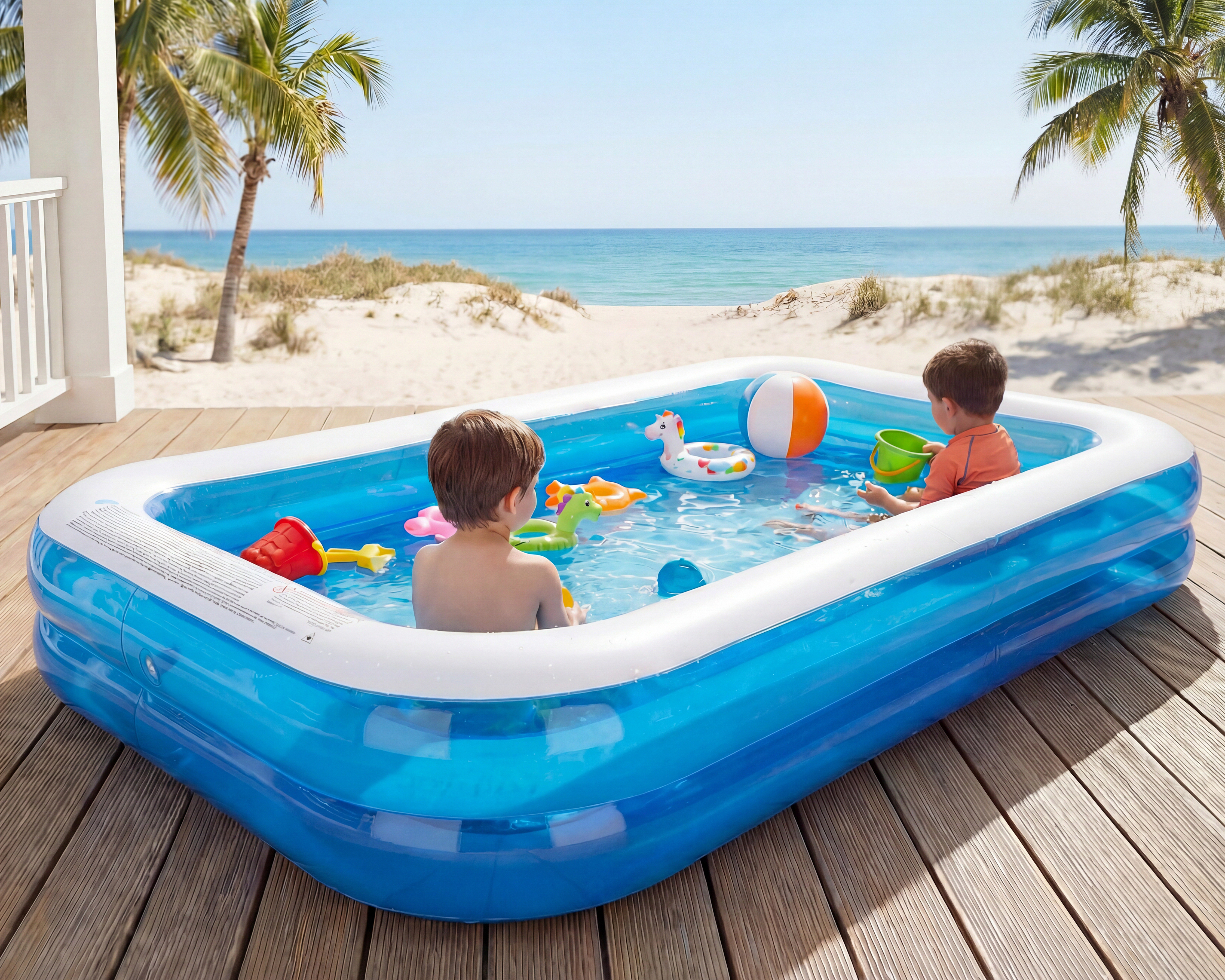 Foto 7 pulgar | Foto 6 | Alberca Inflable Rectangular Sunclub 1075 Litros 305 x 183 x 50 cm