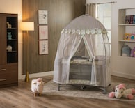 Cuna Viajera D'Bebé Happy Jungle Gris