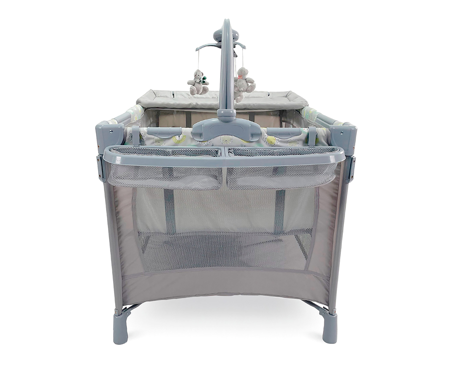 Foto 4 pulgar | Foto 3 | Cuna Viajera D'Bebé Happy Jungle Gris