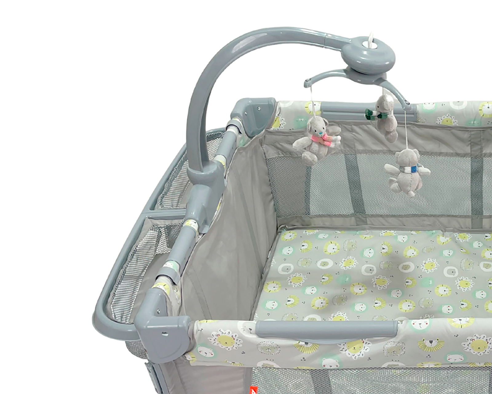 Foto 6 pulgar | Foto 5 | Cuna Viajera D'Bebé Happy Jungle Gris