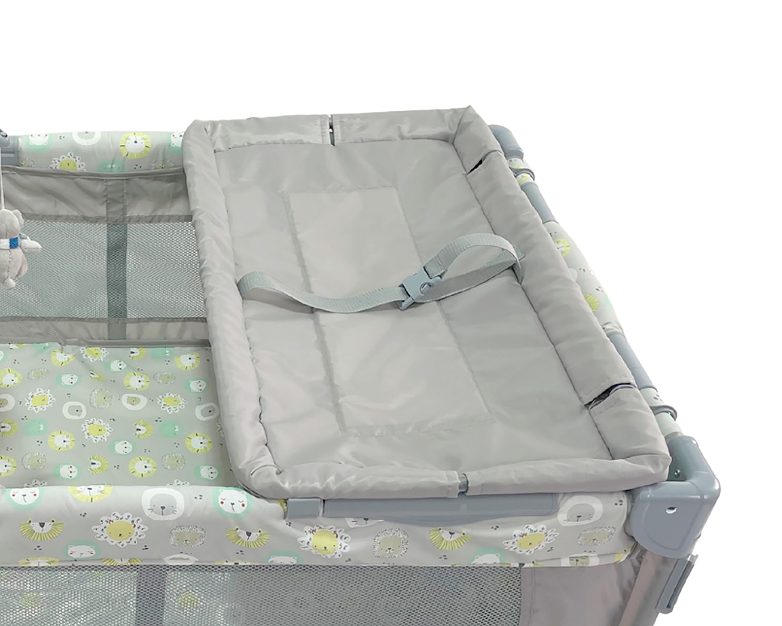 Foto 7 pulgar | Foto 6 | Cuna Viajera D'Bebé Happy Jungle Gris