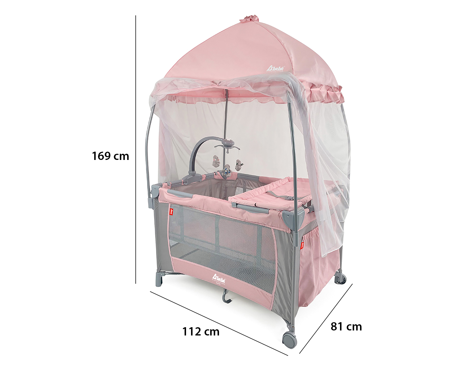 Foto 8 pulgar | Foto 7 | Cuna Viajera D'bebé Pinky Dreams Rosa