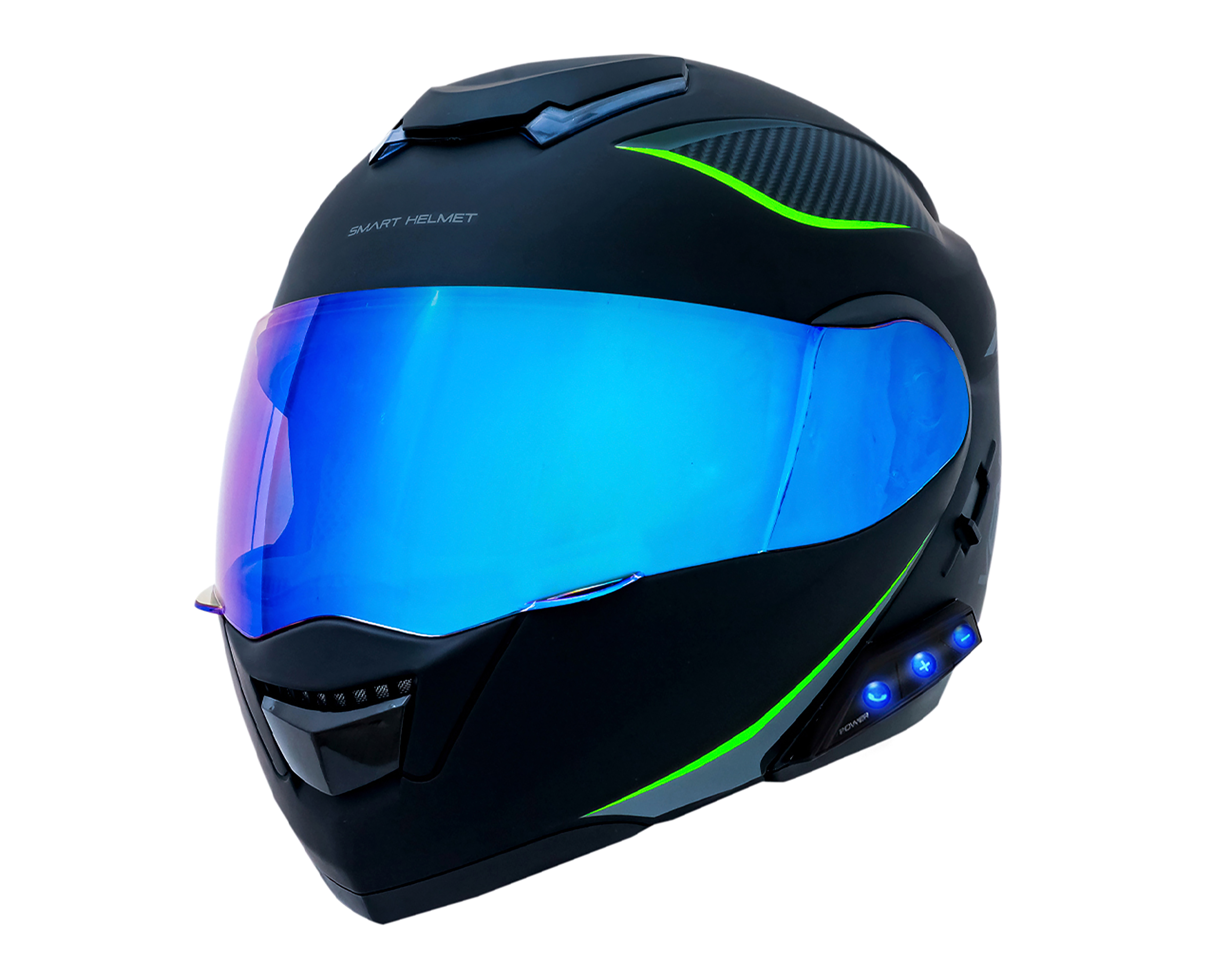 Casco para Motociclista Vento Extragrande Negro con Bluetooth