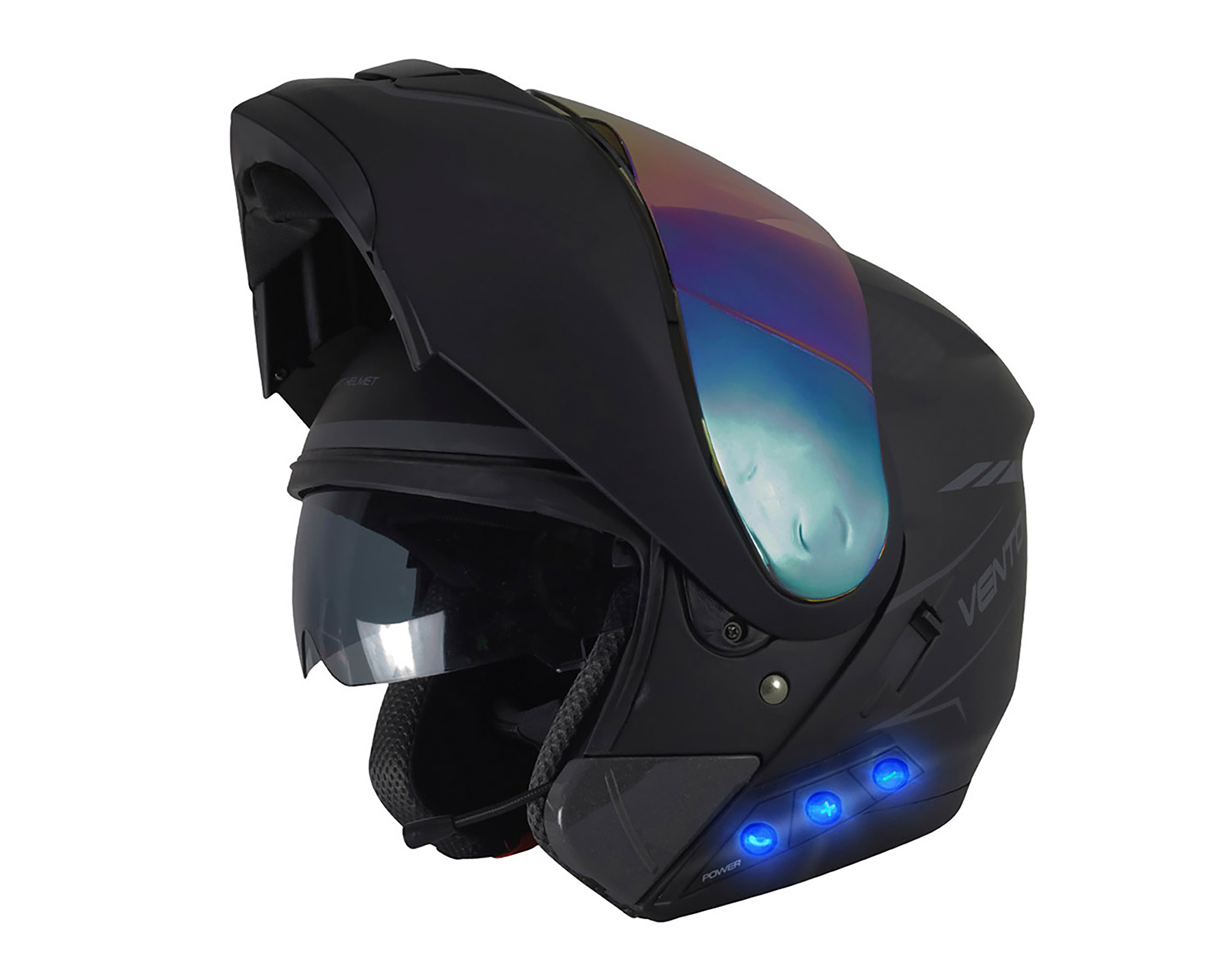 Casco para Motociclista Vento Grande Negro con Bluetooth