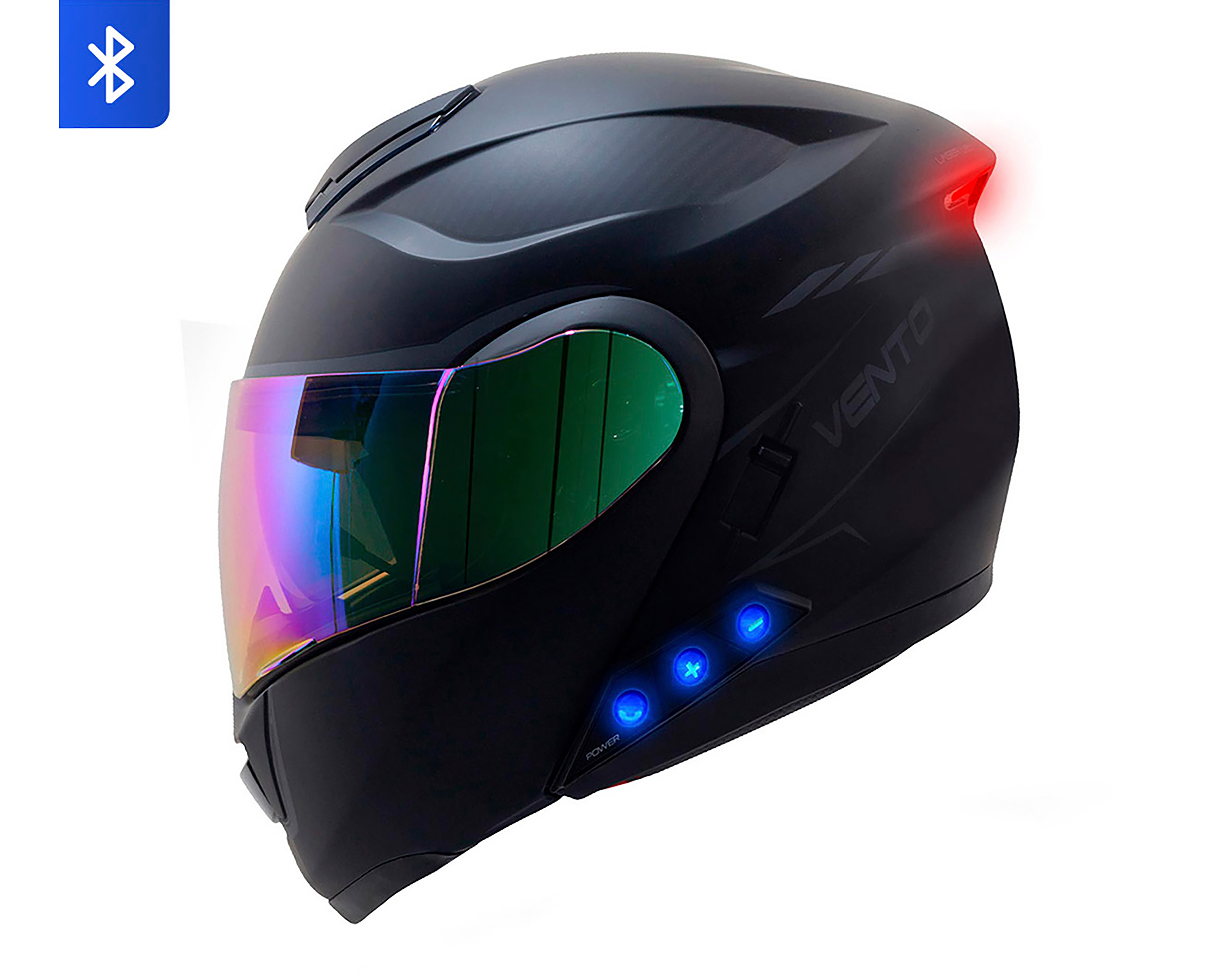 Foto 2 | Foto 2 | Casco para Motociclista Vento Grande Negro con Bluetooth
