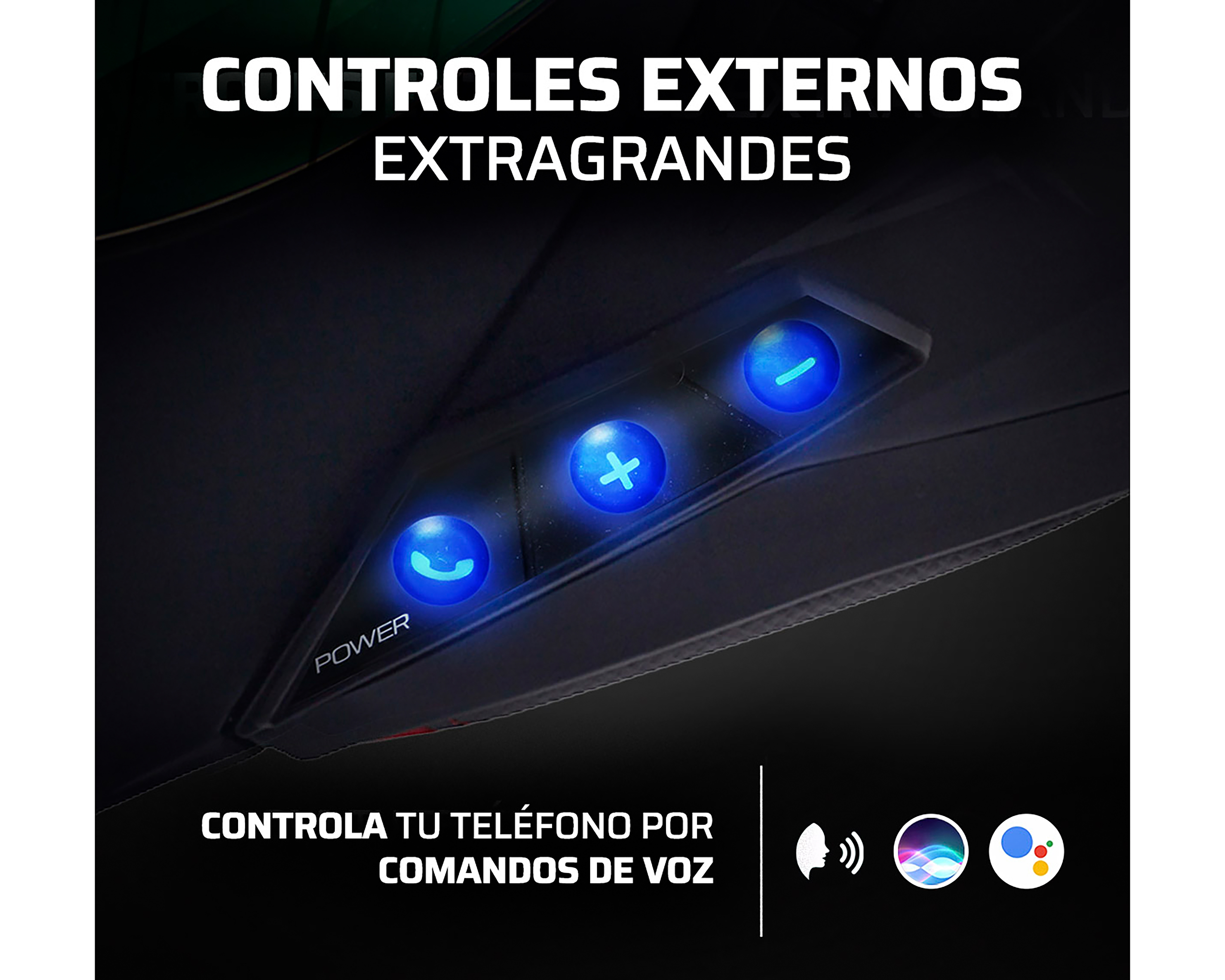 Foto 8 pulgar | Foto 7 | Casco para Motociclista Vento Extragrande Negro con Bluetooth