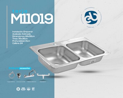 Foto 7 | Foto 7 | Tarja para Cocina de Acero Inoxidable EB Técnica con Mezcladora y Accesorios