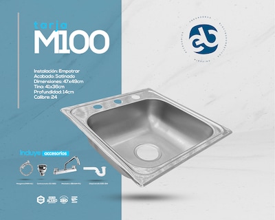 Foto 7 | Foto 7 | Tarja para Cocina de Acero Inoxidable EB Técnica con Mezcladora y Accesorios