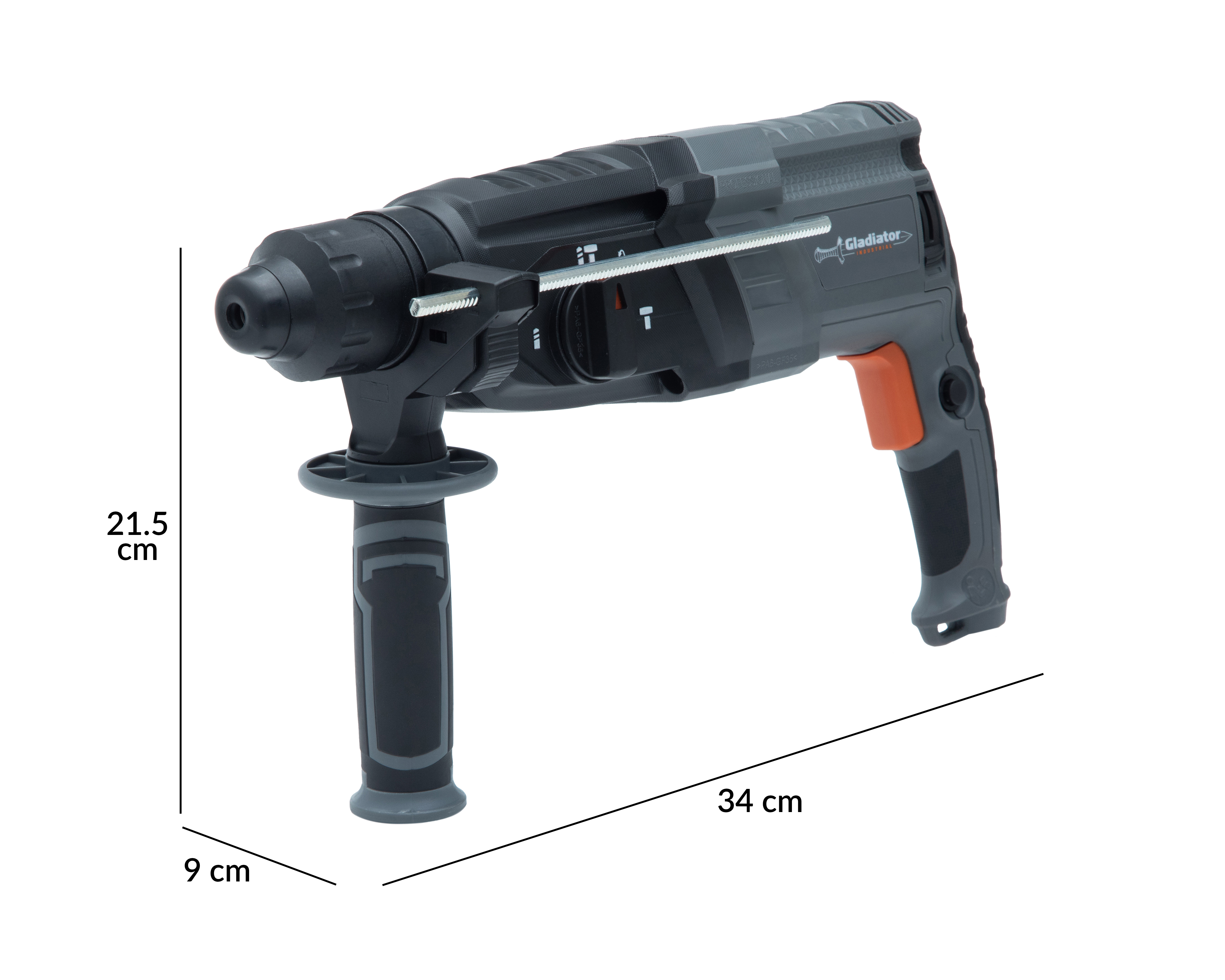 Foto 6 | Foto 6 | Rotomartillo Alámbrico Gladiator 900W SDS RM1030/120G 900 Watts con Accesorios