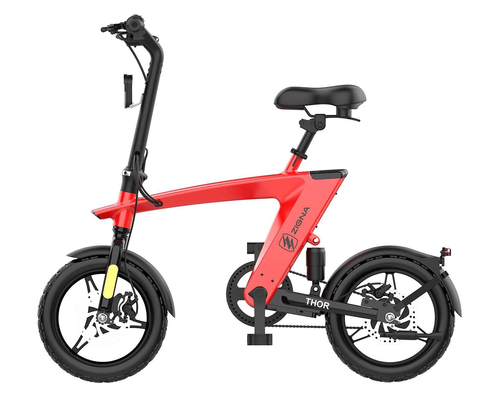 Foto 4 pulgar | Foto 3 | Bicicleta Eléctrica Zigna Thor 14" 25 km/h Rojo
