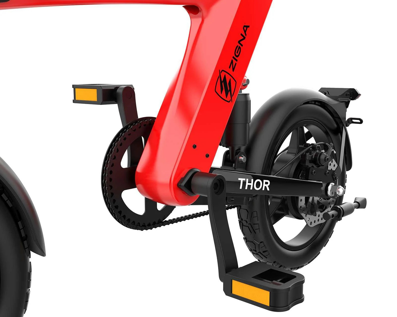 Foto 8 | Foto 8 | Bicicleta Eléctrica Zigna Thor 14" 25 km/h Rojo