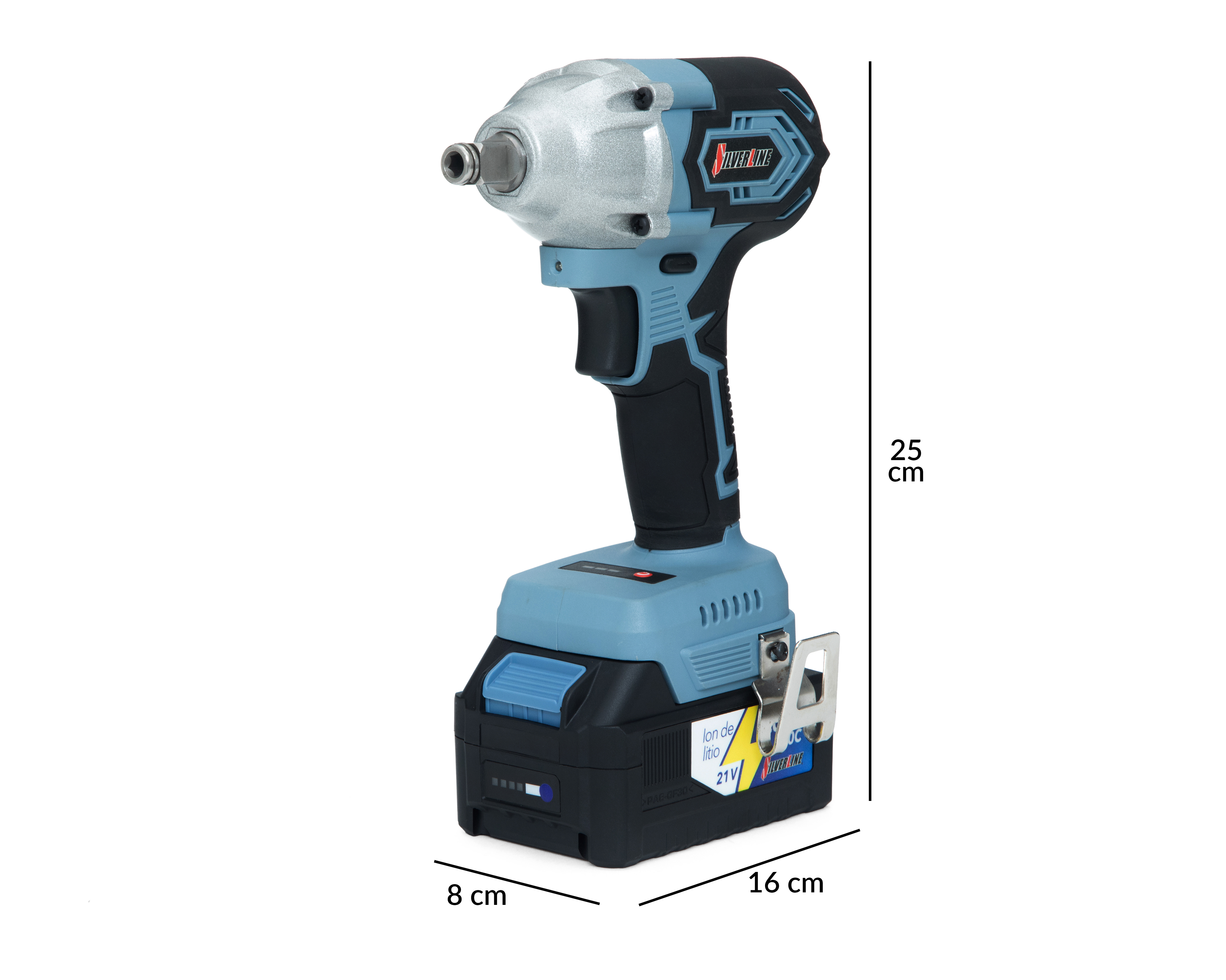 Foto 6 | Foto 6 | Llave de Impacto Inalámbrica Silverline DC-HI-LII-21 90 W con Maletín
