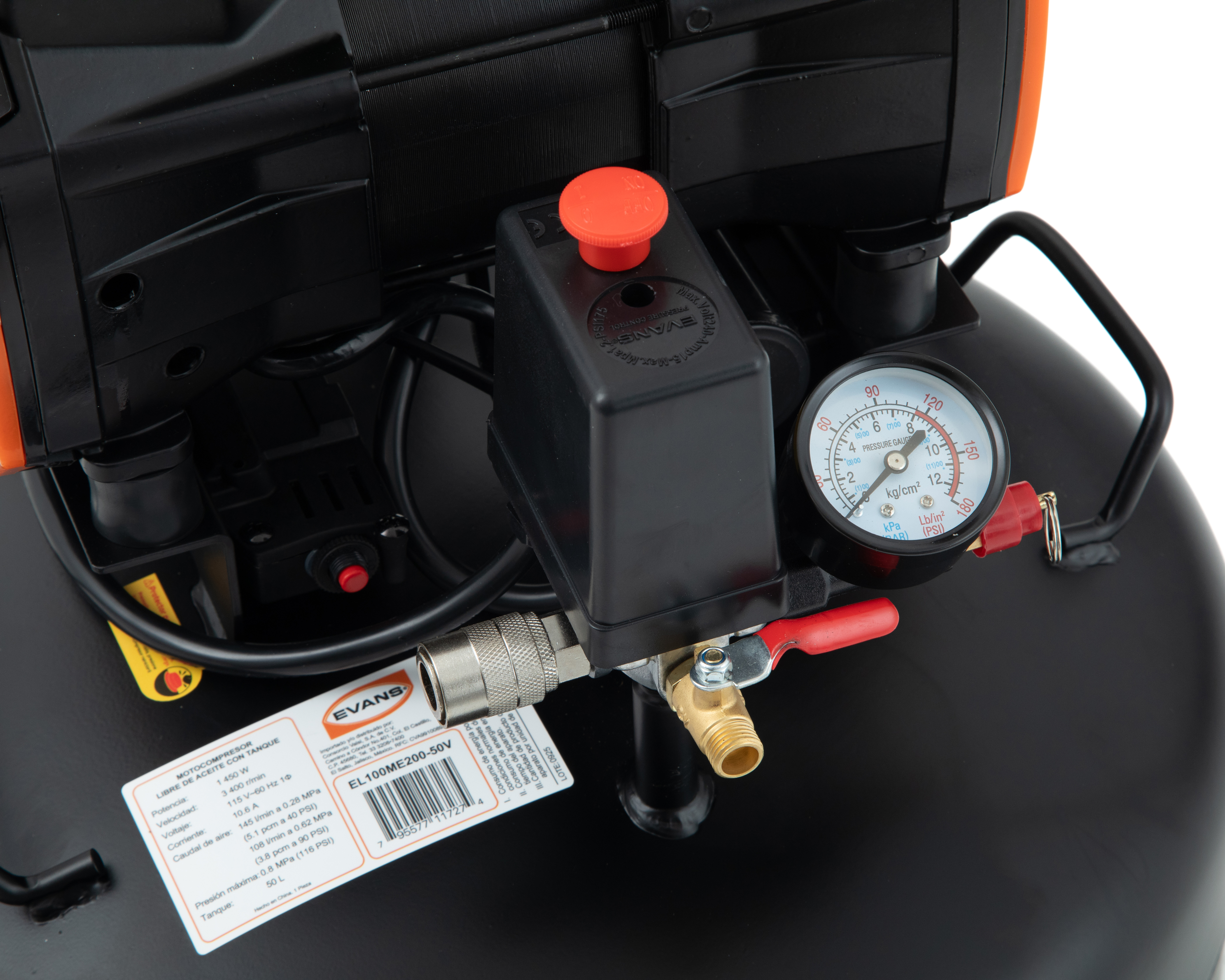 Foto 4 | Foto 4 | Compresor Evans Monofásico 116 psi 50 Litros 120 V
