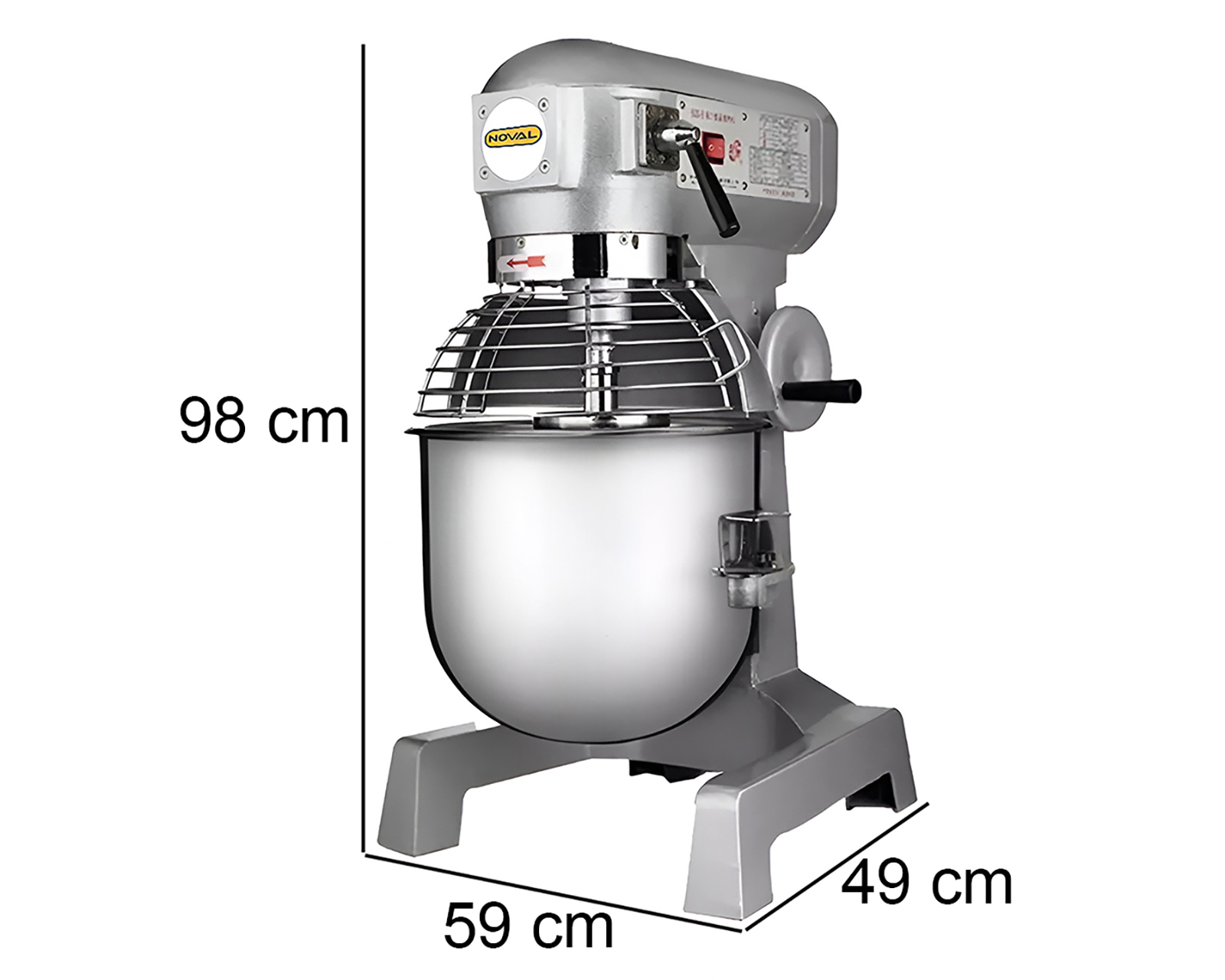Foto 10 | Foto 10 | Batidora Industrial Planetaria Noval 30 Litros 15 Velocidades con Accesorios