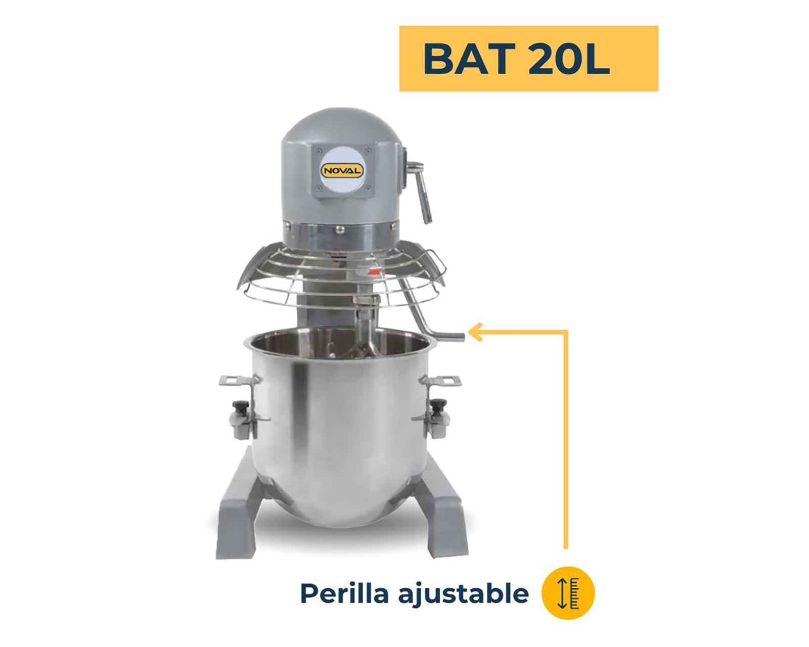 Foto 8 | Foto 8 | Batidora Industrial Planetaria Noval 20 Litros 15 Velocidades con Accesorios