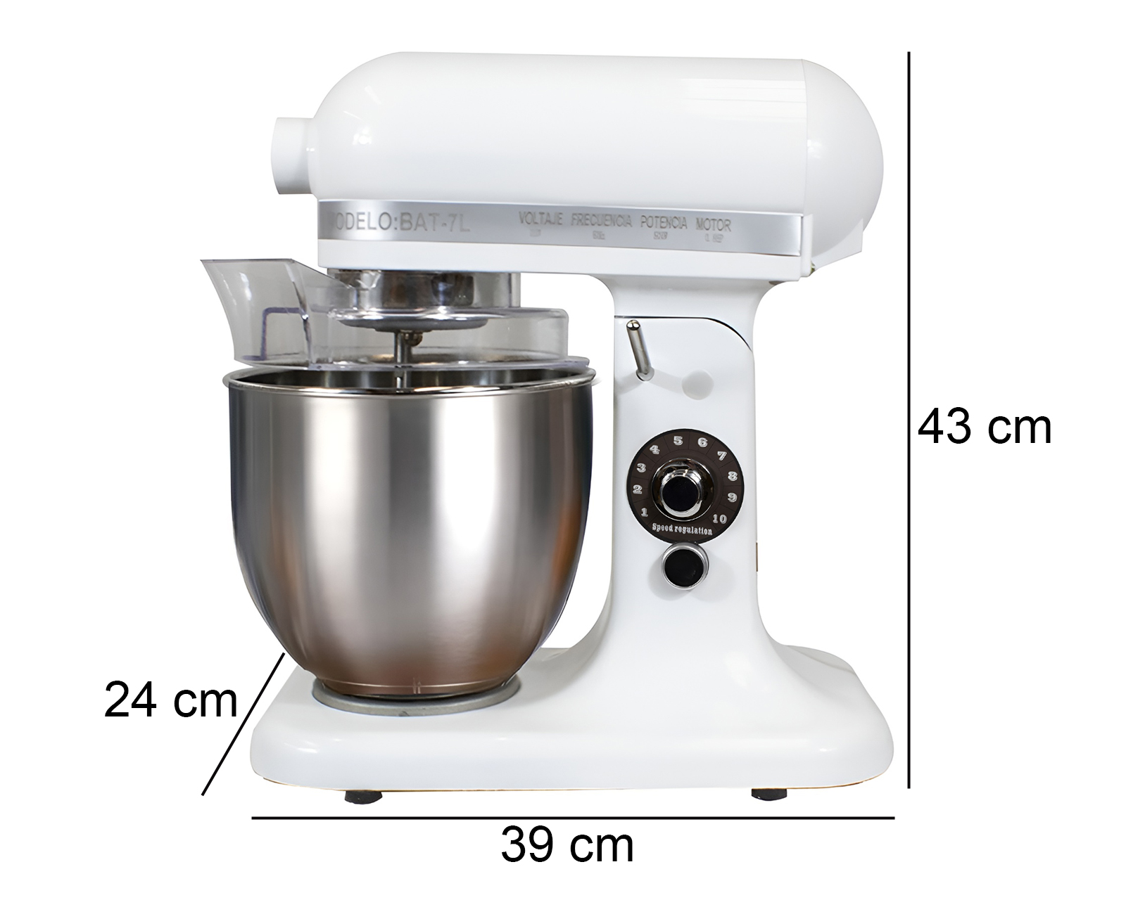 Foto 10 | Foto 10 | Batidora Industrial Planetaria Noval 7 Litros 10 Velocidades con Accesorios