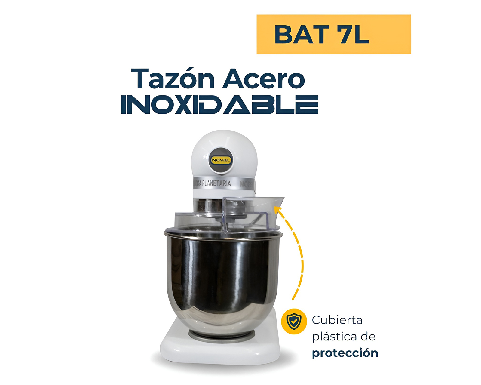 Foto 9 | Foto 9 | Batidora Industrial Planetaria Noval 7 Litros 10 Velocidades con Accesorios