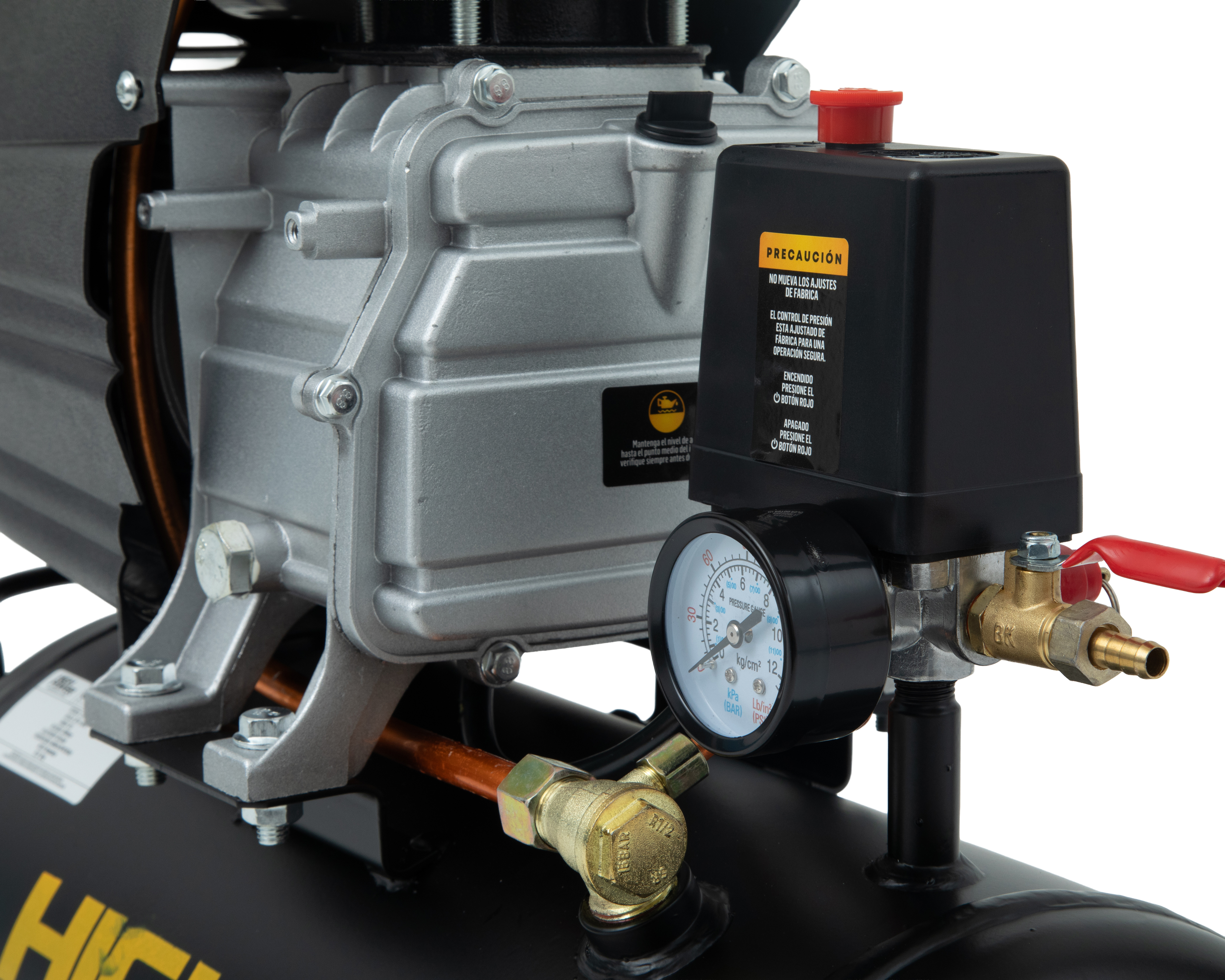 Foto 7 pulgar | Foto 6 | Compresor de Aire High Power con Llantas 116 psi 25 Litros 127 V