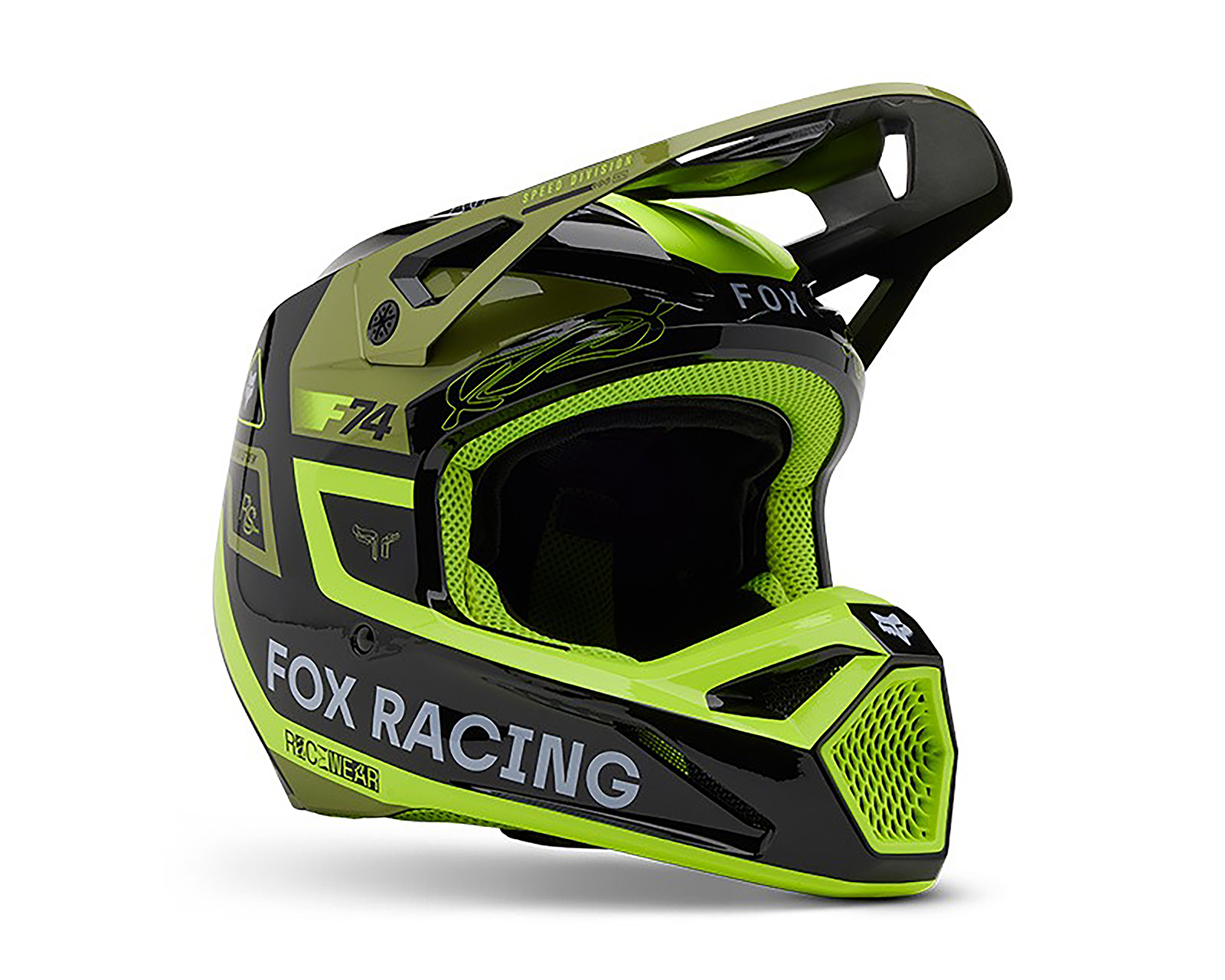 Foto 2 pulgar | Foto 1 | Casco para Motociclista Fox Racing Grande Negro