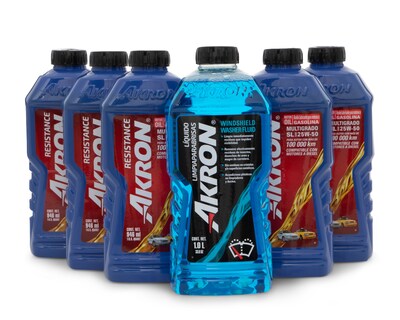 Foto 1 | Foto 1 | Aceite para Motor Akron 25w - 50 5 Piezas + 1 Litro de Limpiaparabrisas