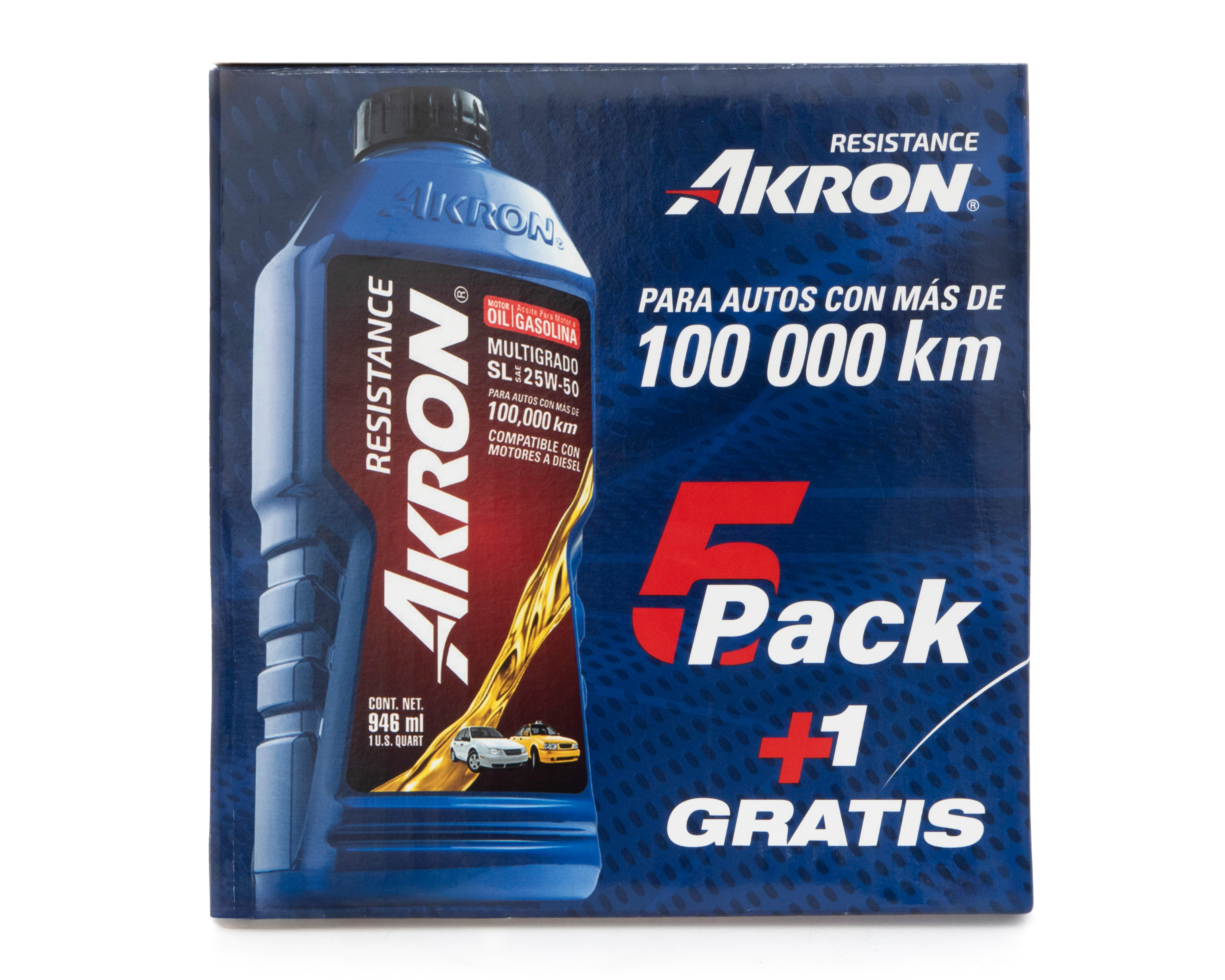 Foto 4 pulgar | Foto 3 | Aceite para Motor Akron 25w - 50 5 Piezas + 1 Litro de Limpiaparabrisas