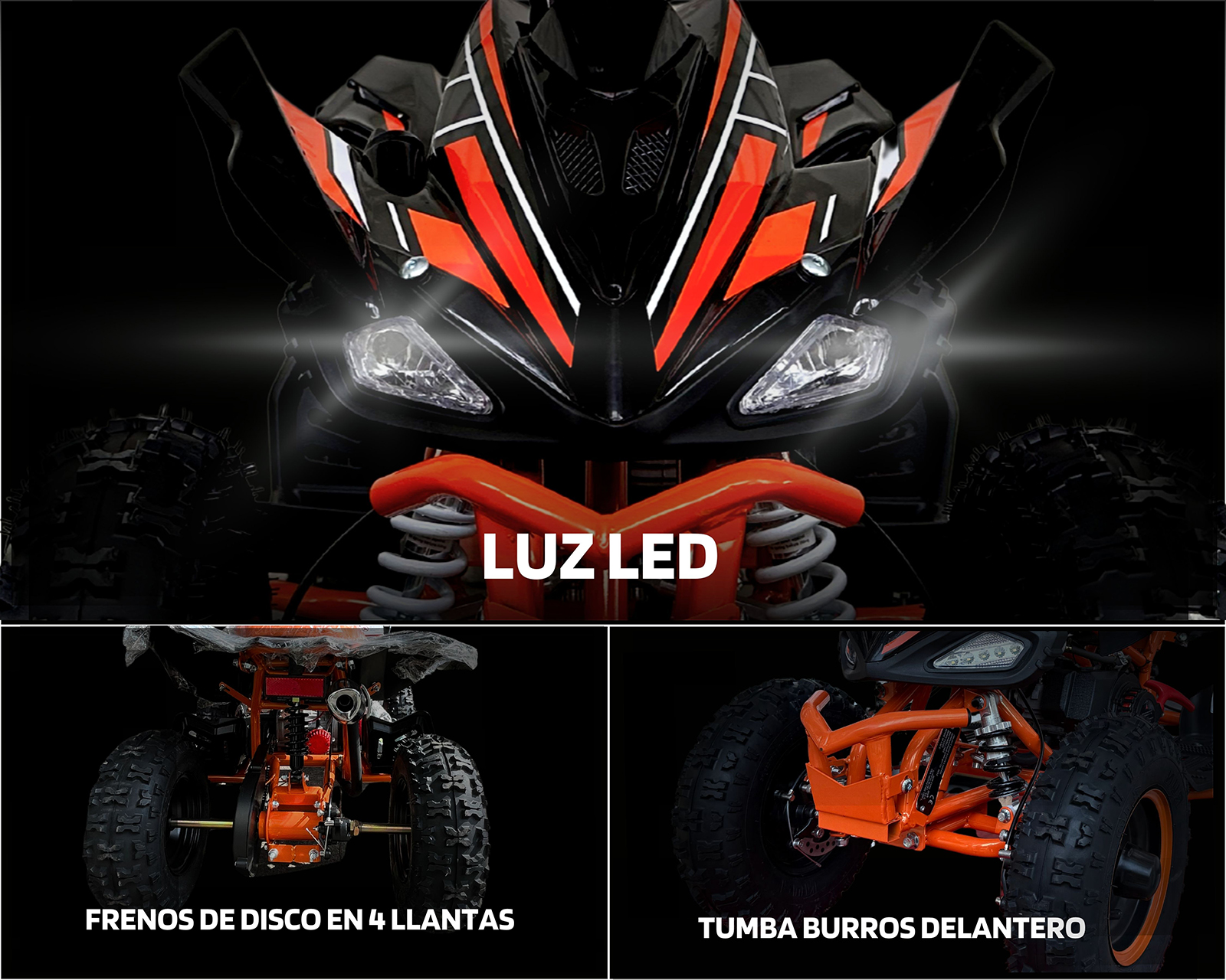 Foto 7 pulgar | Foto 6 | Cuatrimoto para Niños Shahoma ATV03 Anaranjada