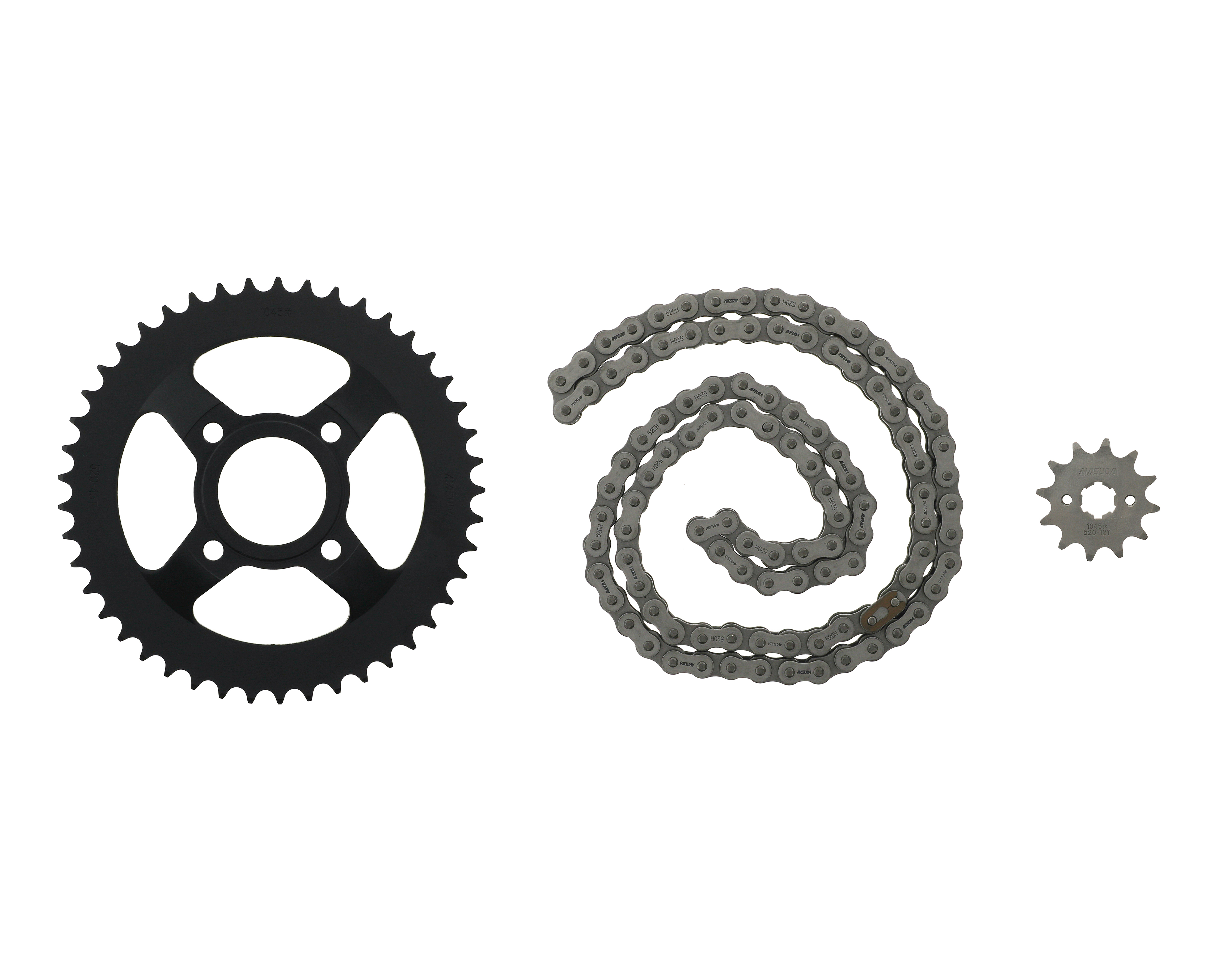 Foto 1 | Foto 1 | Set de Engranes con Cadena Metálica para Motocicleta Masuda 3 Piezas