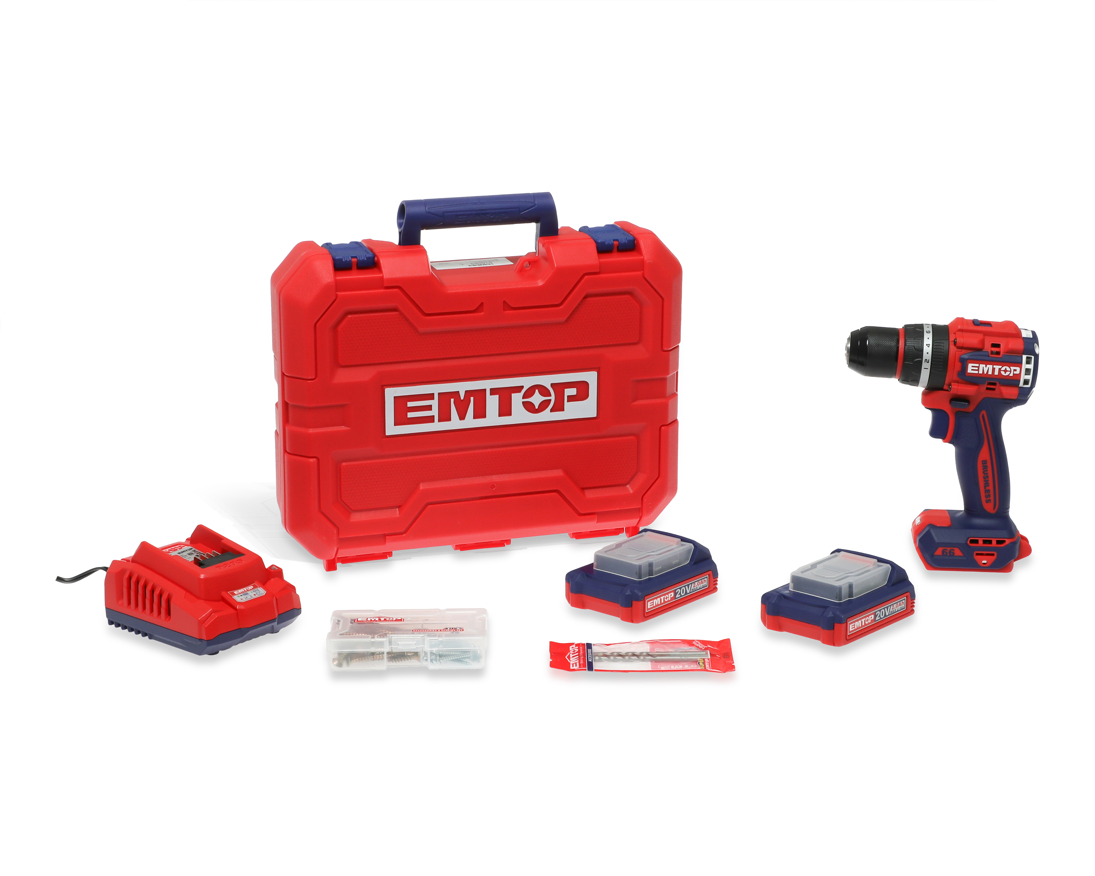 Taladro Inalámbrico Emtop ULCIDL20668 20 V con Accesorios