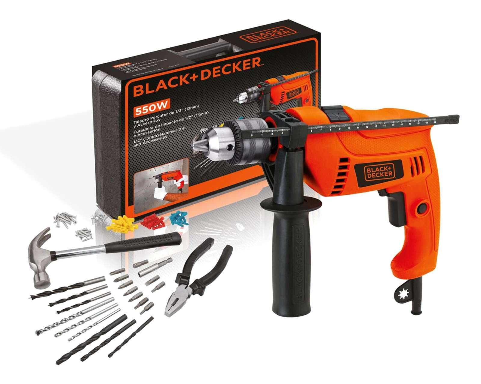 Foto 8 | Foto 8 | Taladro Rotomartillo Black+Decker HD555K-B3 1/2"  550 W