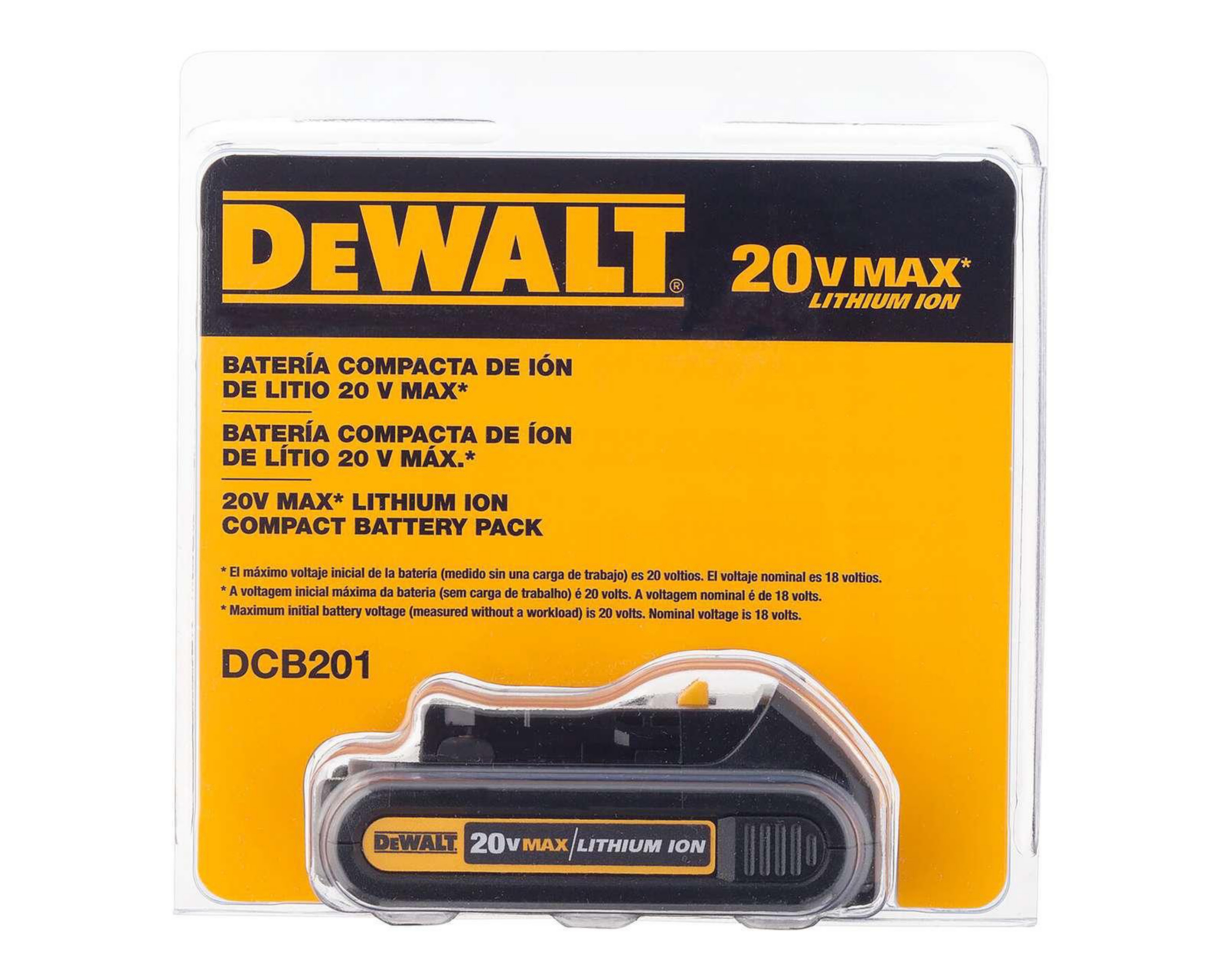 Foto 2 pulgar | Foto 1 | Batería Dewalt DCB201-B3 20V 1.5A
