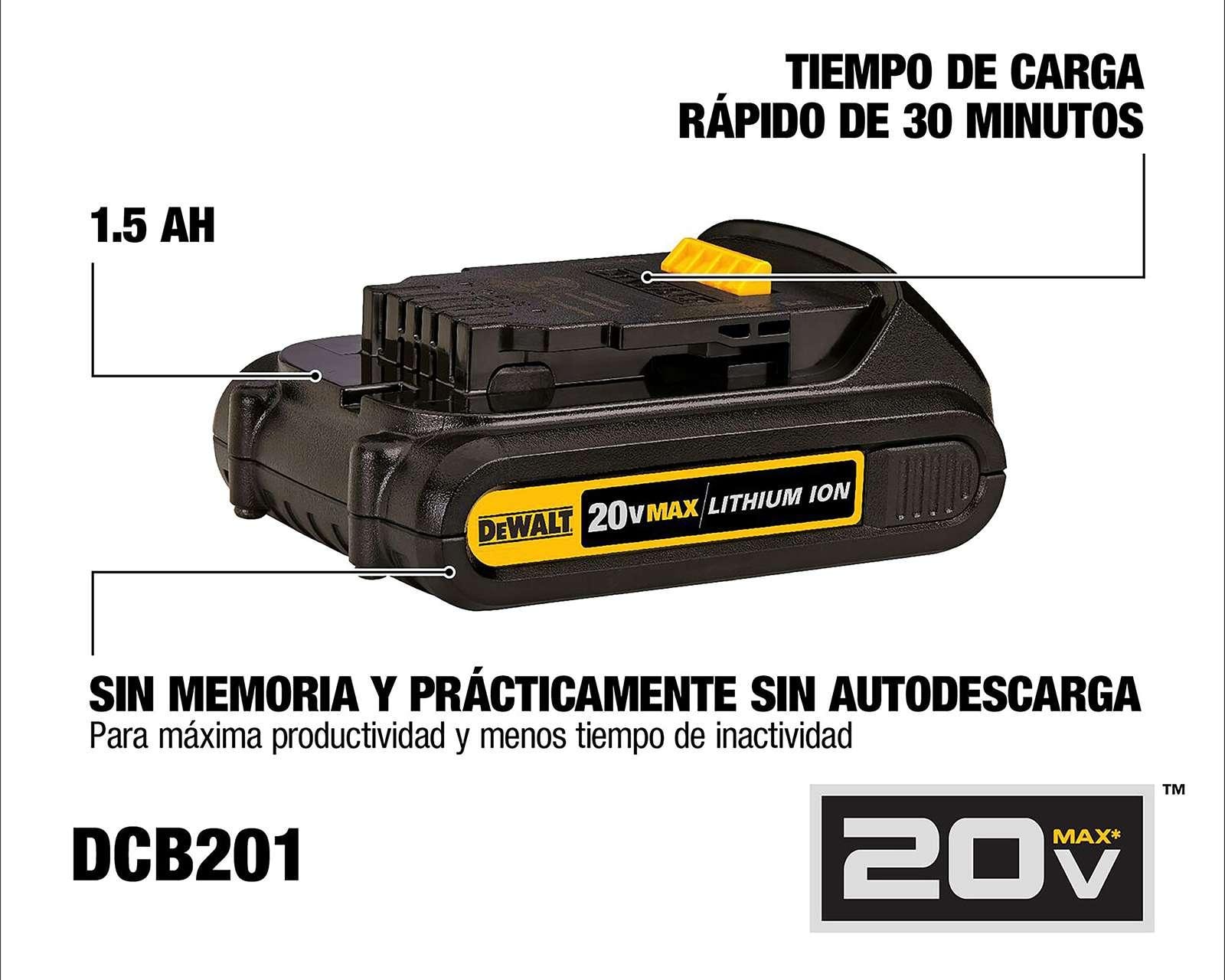 Foto 6 pulgar | Foto 5 | Batería Dewalt DCB201-B3 20V 1.5A