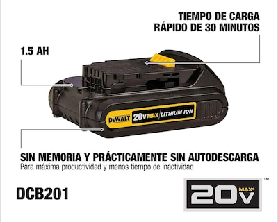 Foto 5 | Foto 5 | Batería Dewalt DCB201-B3 20V 1.5A