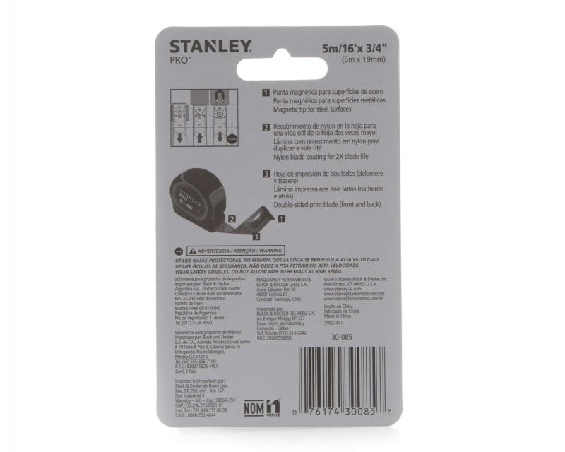 Foto 3 pulgar | Foto 2 | Cinta Métrica Stanley 30-085 5M